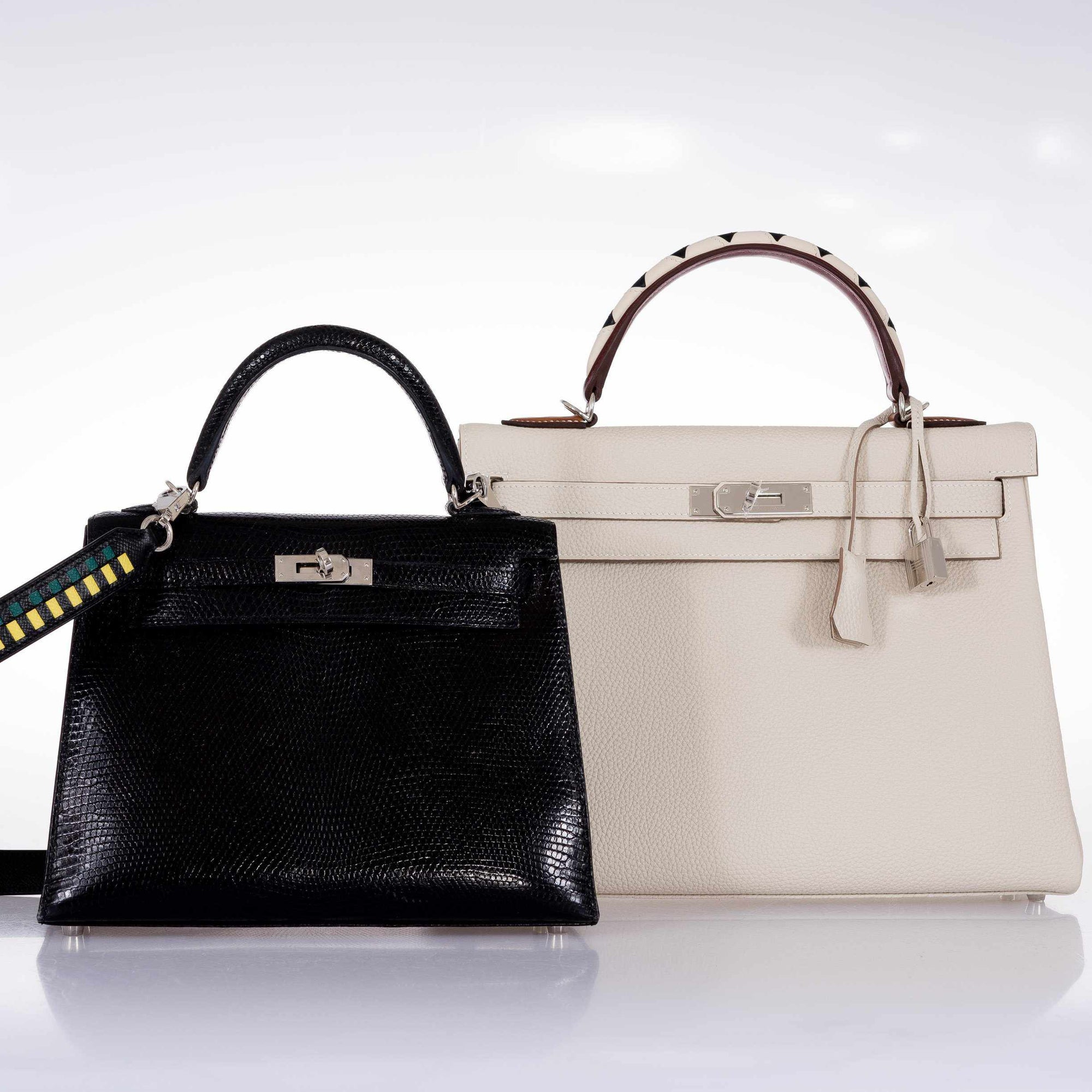 Hermès Kelly 32 Au Galop Retourne Craie Togo Palladium Hardware