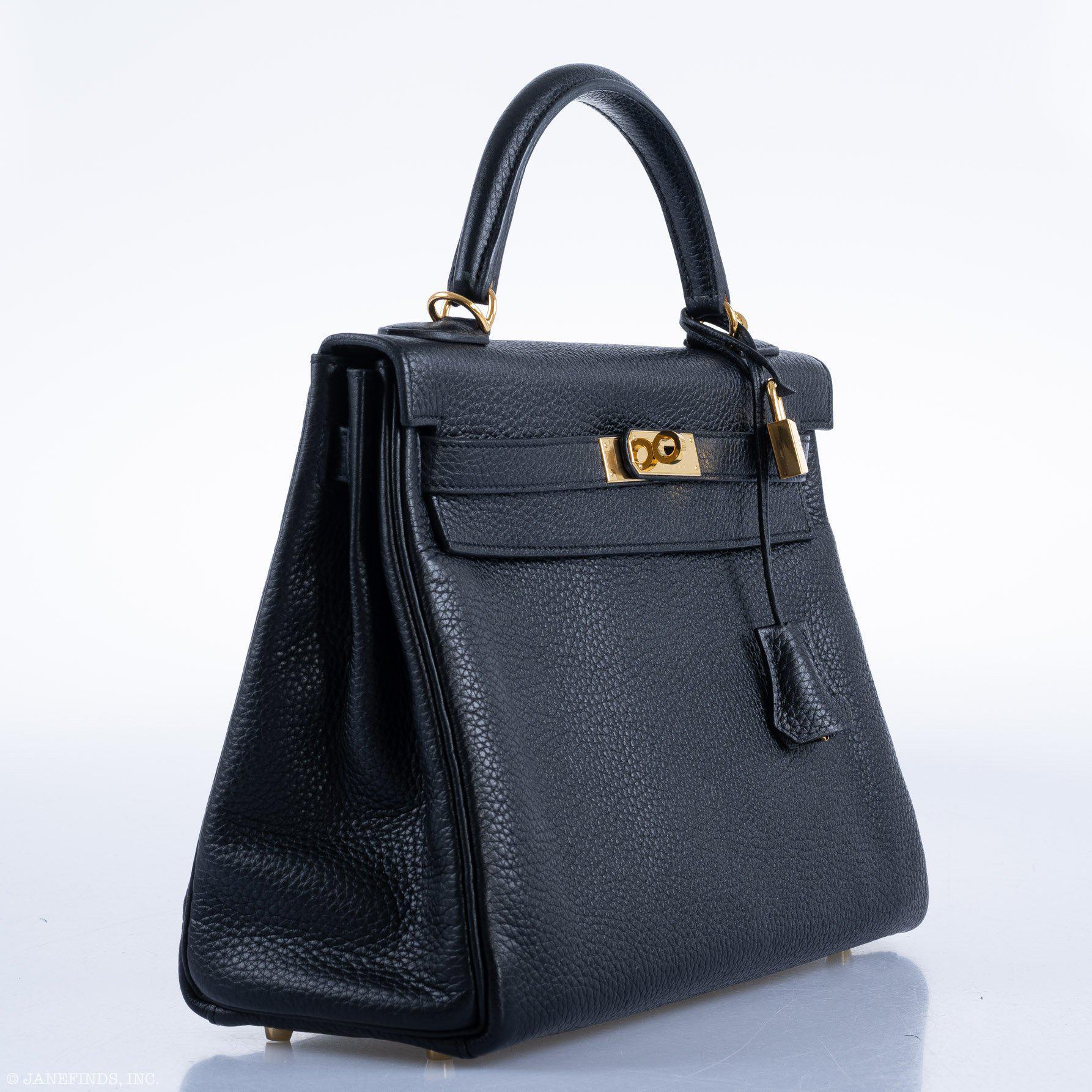 Hermès Kelly 32 Black Togo Gold Hardware