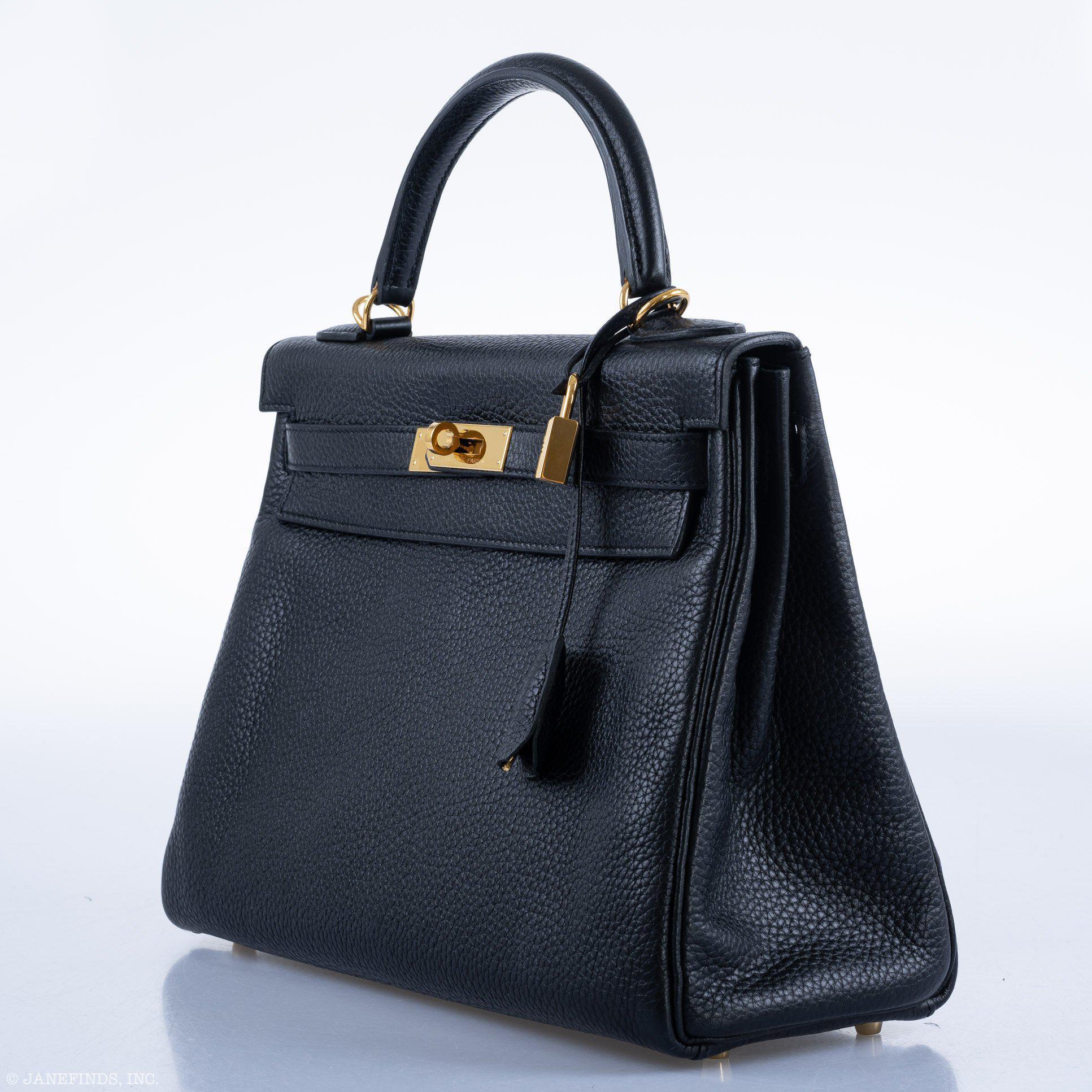 Hermès Kelly 32 Black Togo Gold Hardware