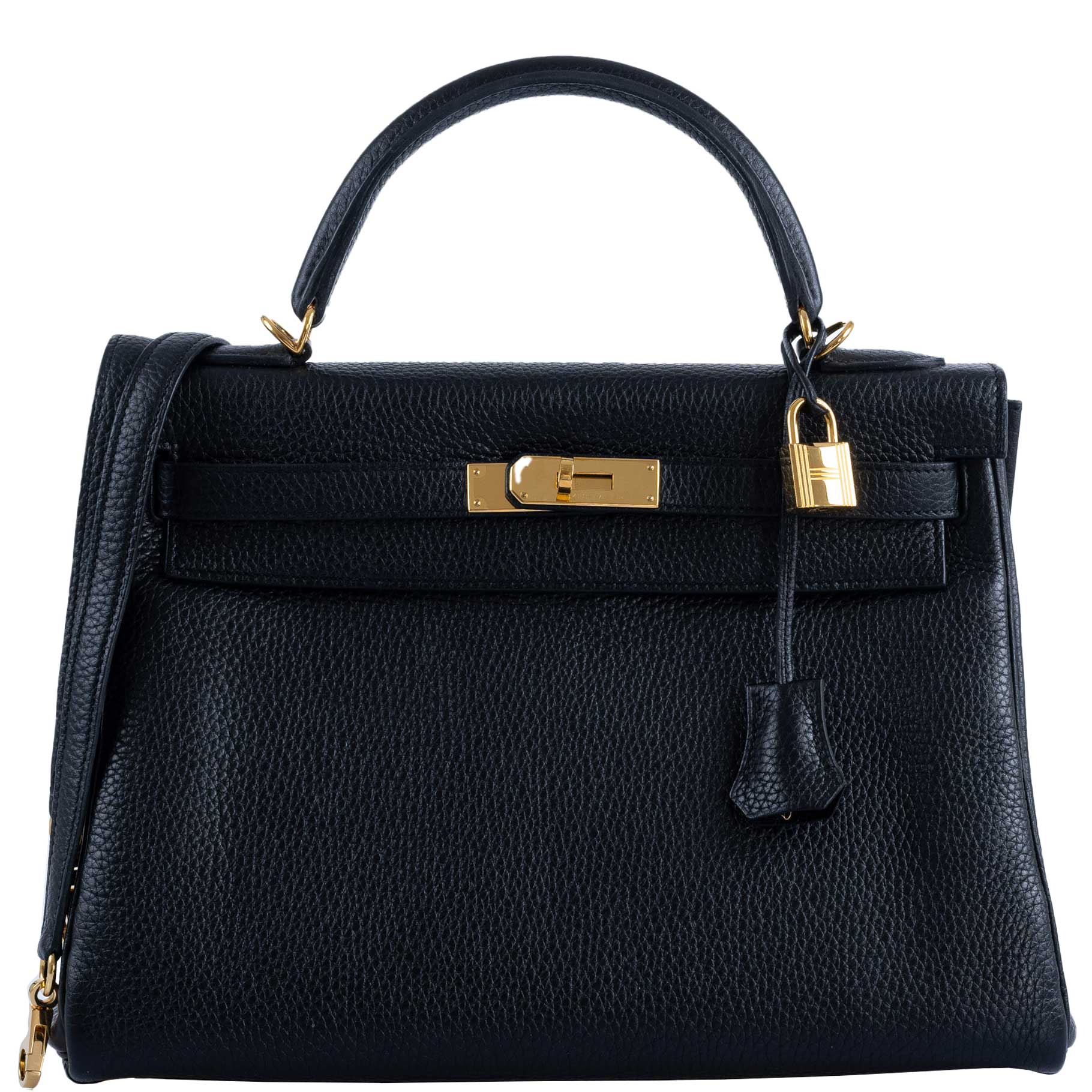 Hermès Kelly 32 Black Togo Gold Hardware