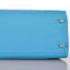 Hermès Kelly 32 Ghillies Clemence Swift Turquoise Mix Palladium Hardware
