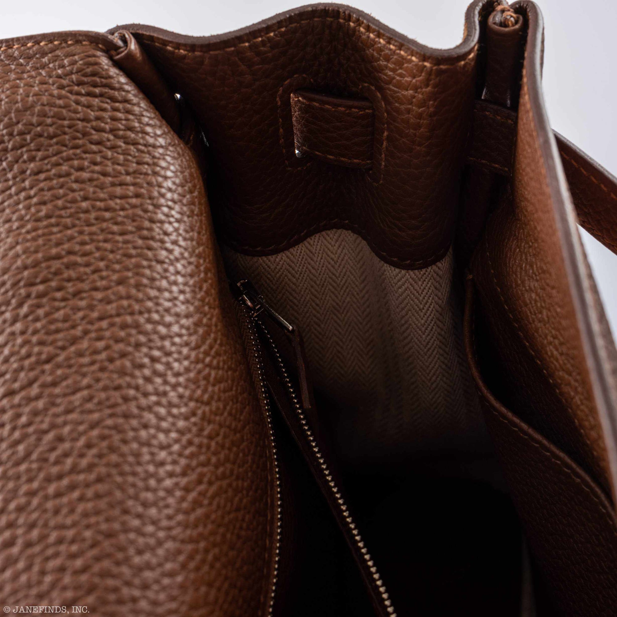 Hermès Kelly 32 Retourne Grizzly Fauve Suede Togo Amazone Strap
