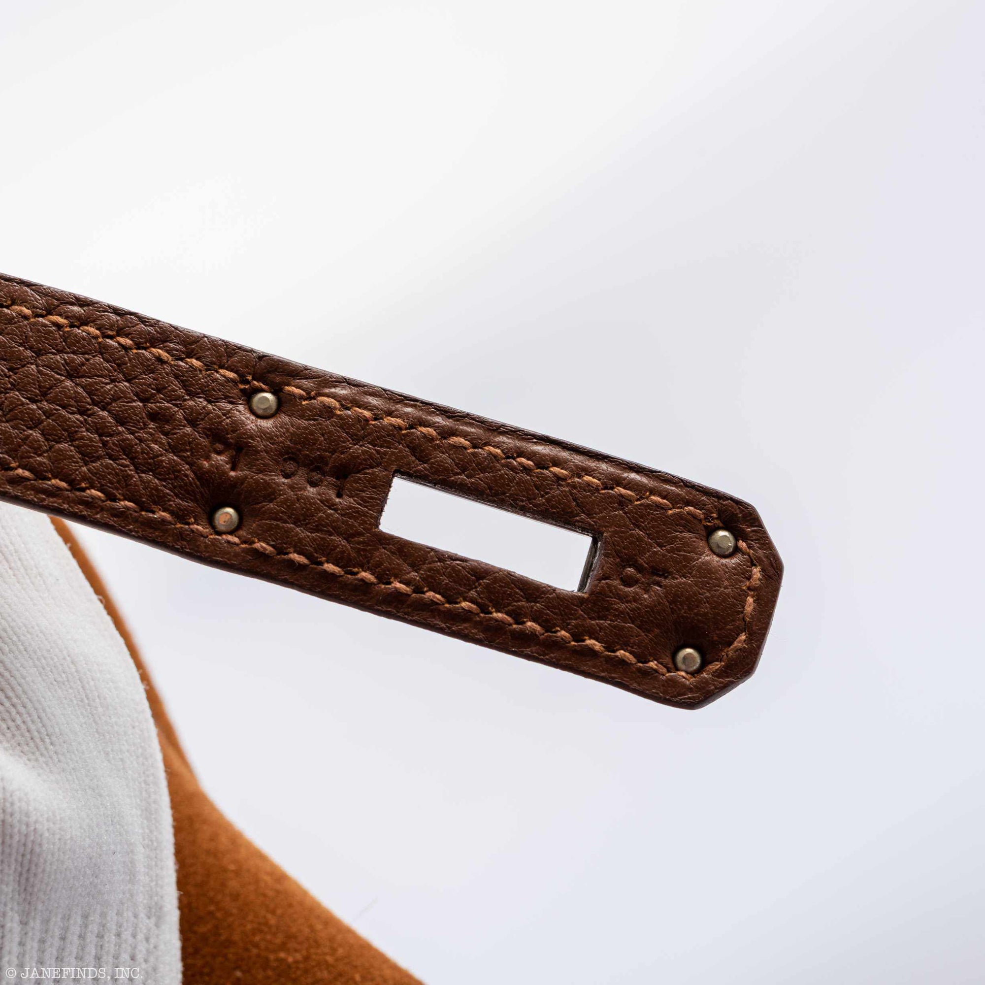 Hermès Kelly 32 Retourne Grizzly Fauve Suede Togo Amazone Strap