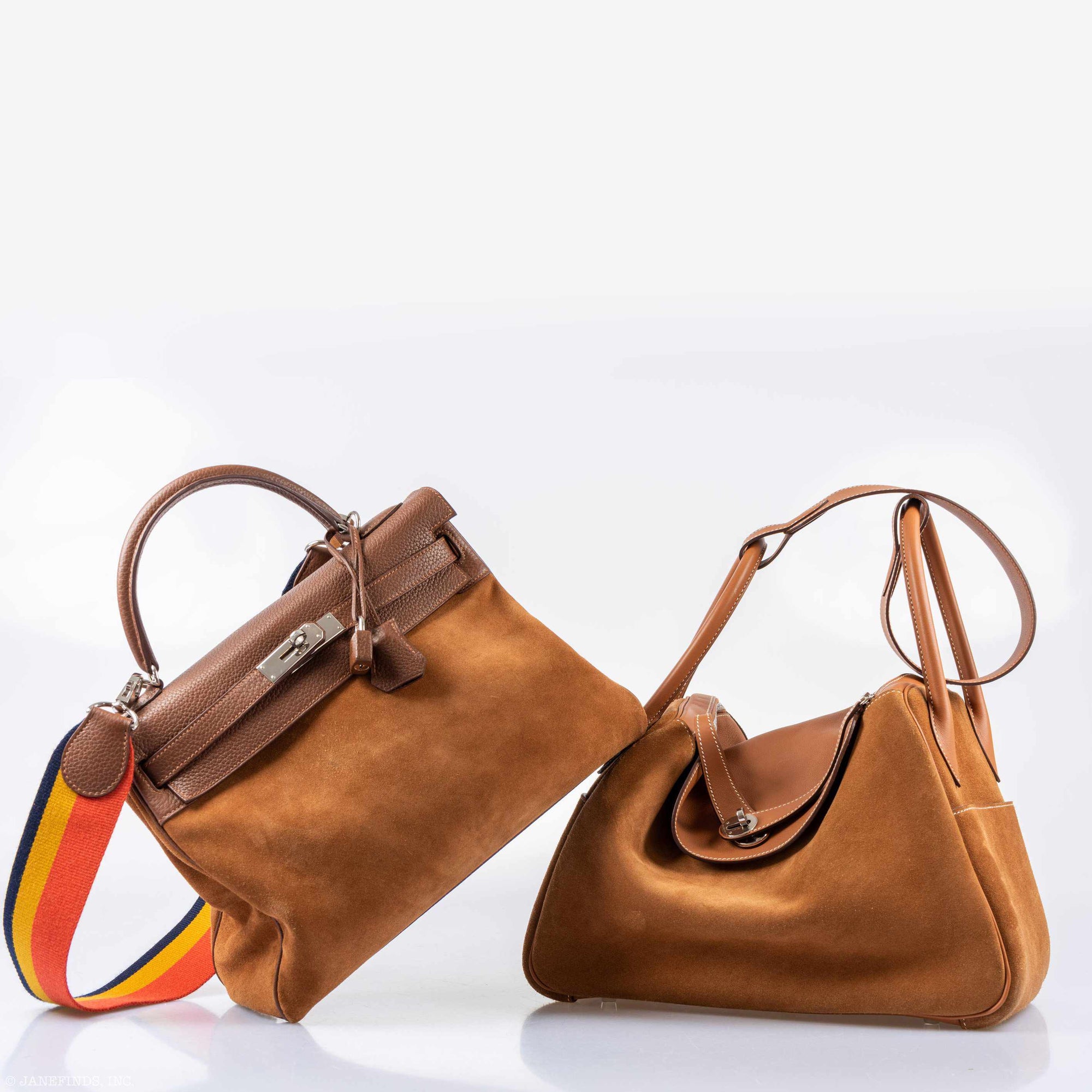 Hermès Kelly 32 Retourne Grizzly Fauve Suede Togo Amazone Strap