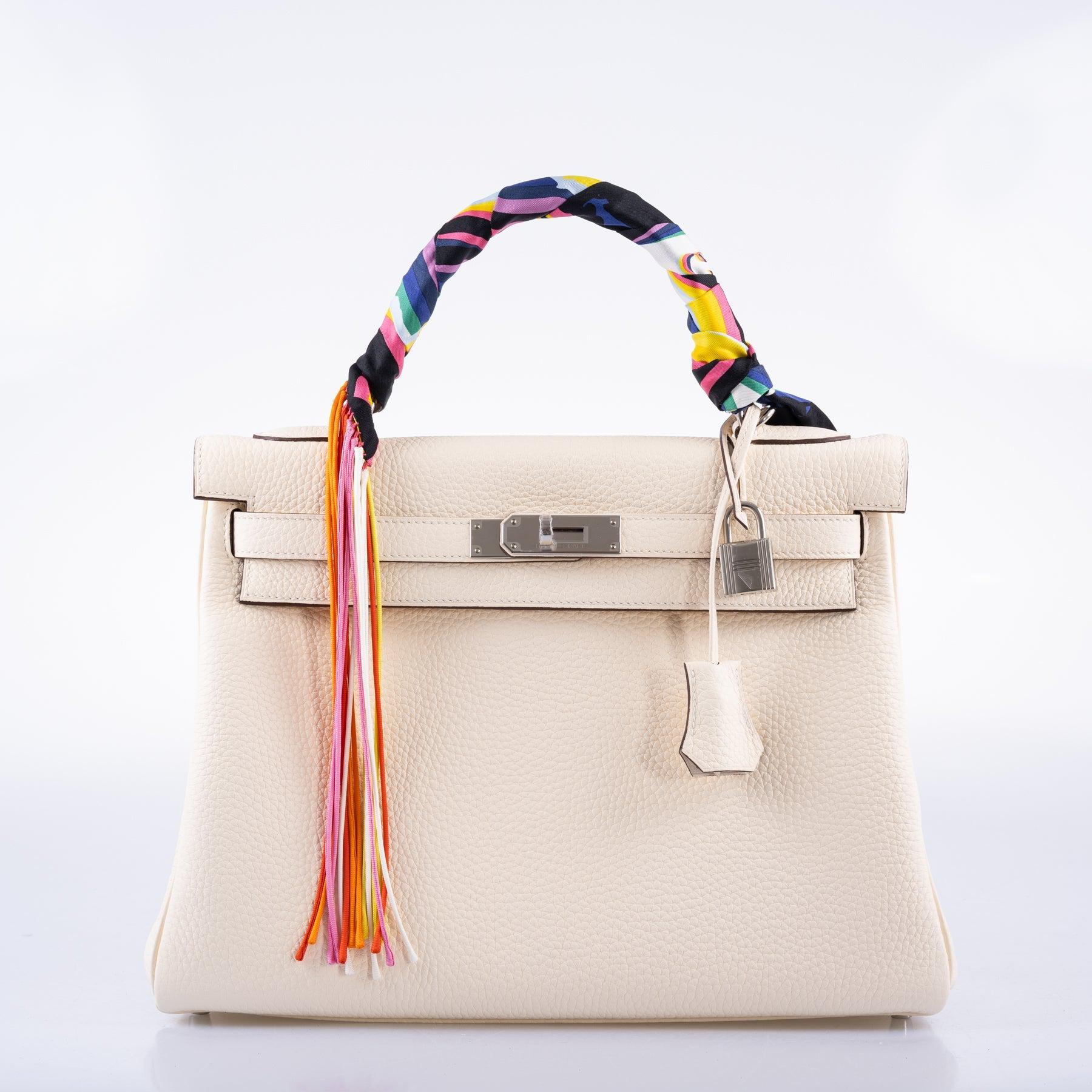 Hermès Kelly 32 Retourne Nata Taurillon Clemence with Palladium Hardware - 2021, Z