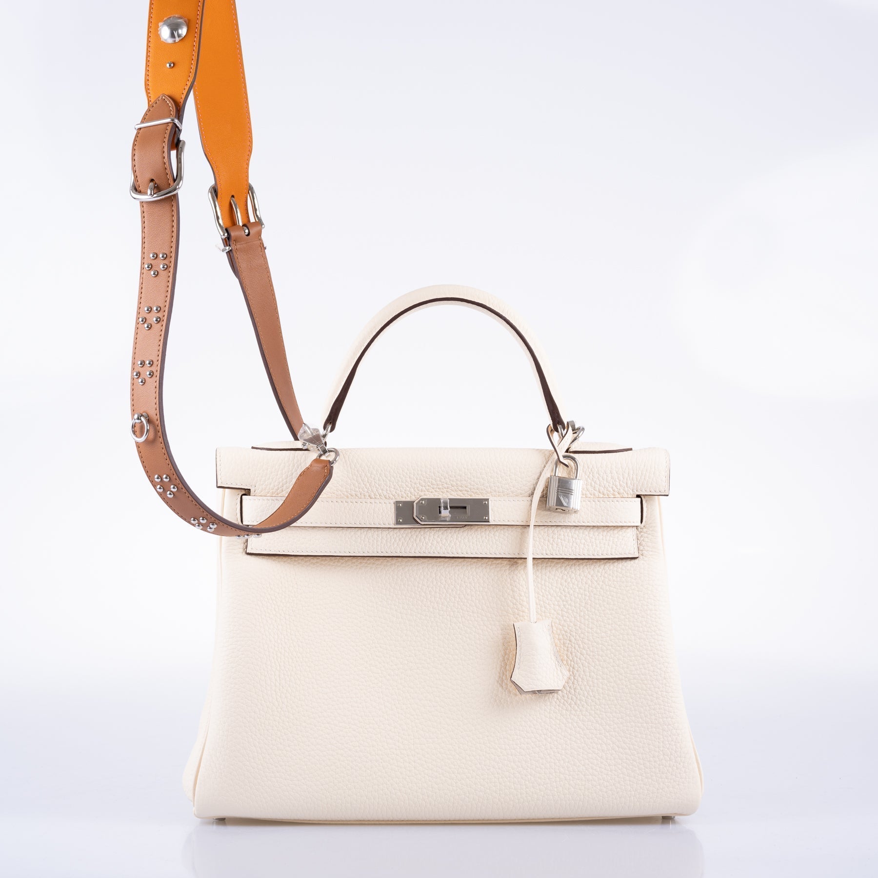 Hermès Kelly 32 Retourne Nata Taurillon Clemence with Palladium Hardware - 2021, Z