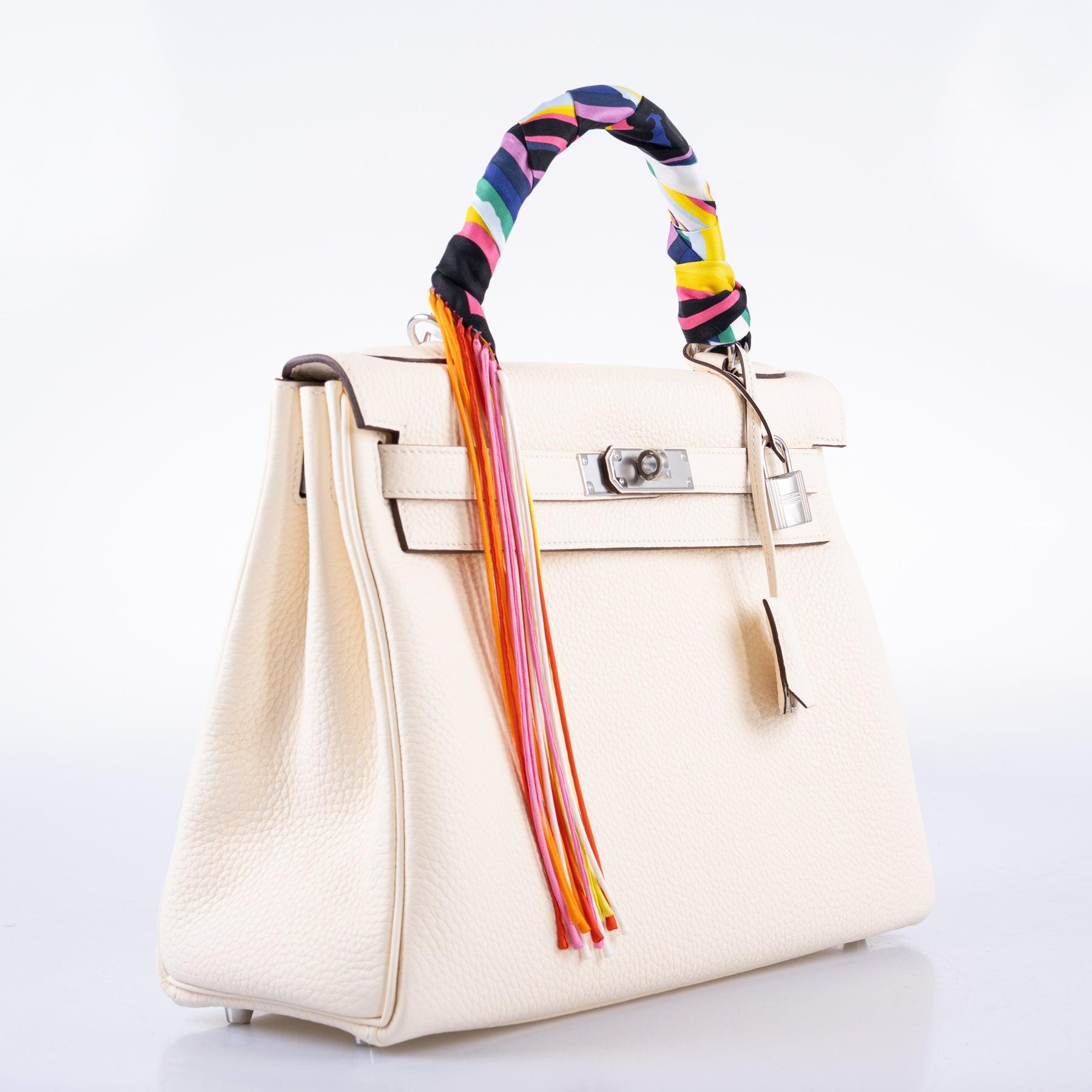 Hermès Kelly 32 Retourne Nata Taurillon Clemence with Palladium Hardware