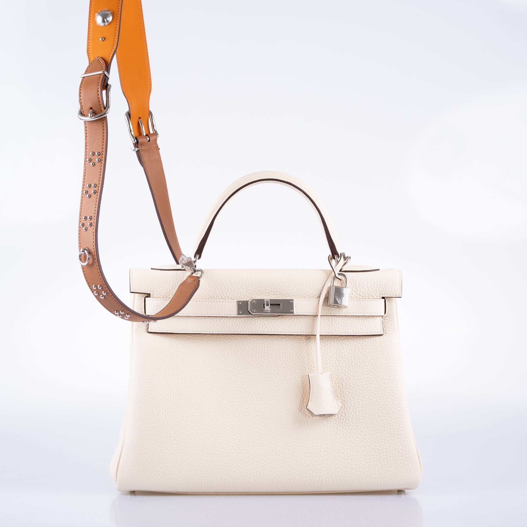 Hermès Kelly 32 Retourne Nata Taurillon Clemence with Palladium Hardware
