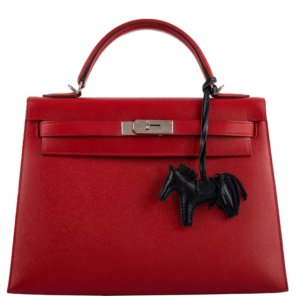 Hermès Kelly 32 Rouge Casaque Epsom leather Palladium Hardware