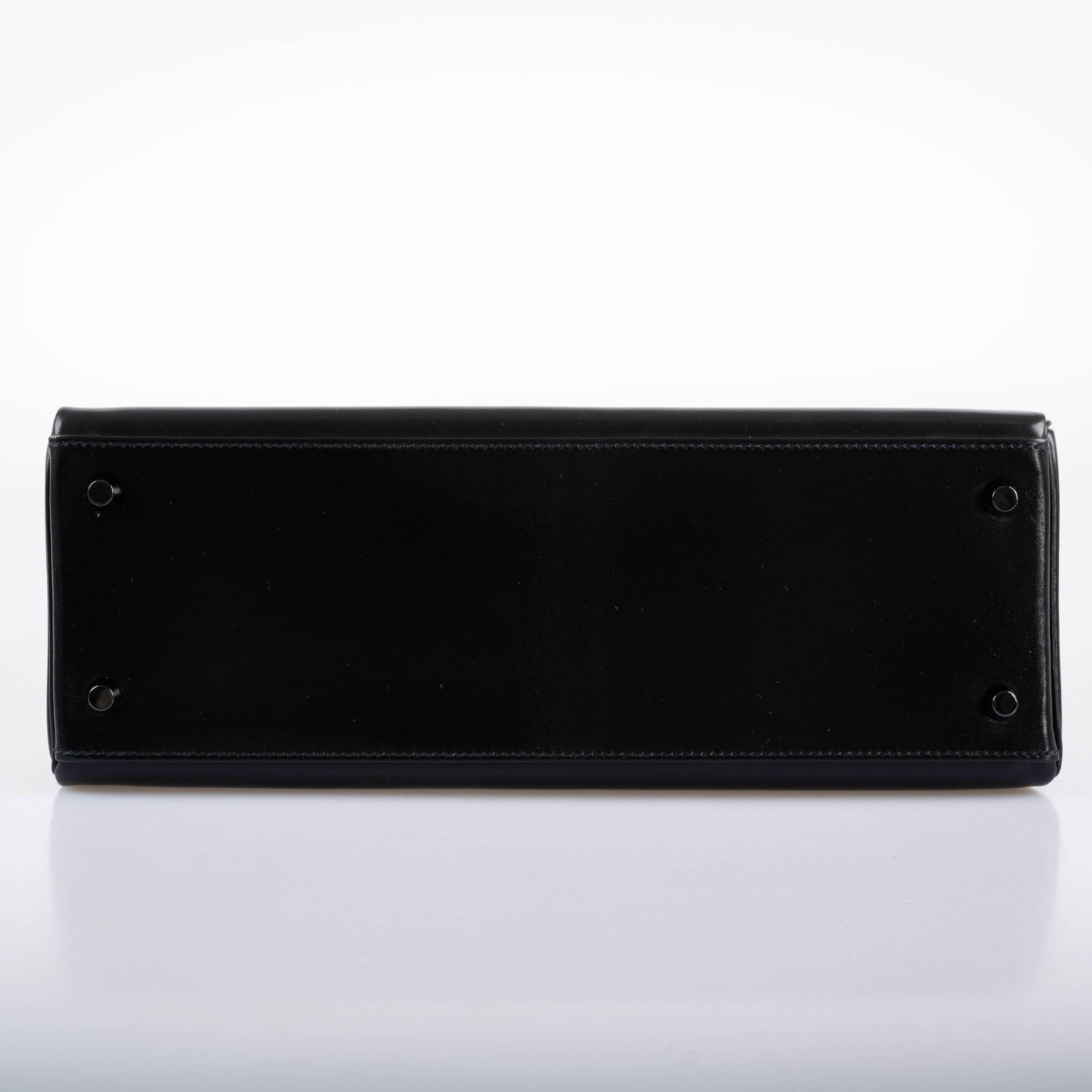 Hermès Kelly 32 SO BLACK Box leather Black PVD Hardware