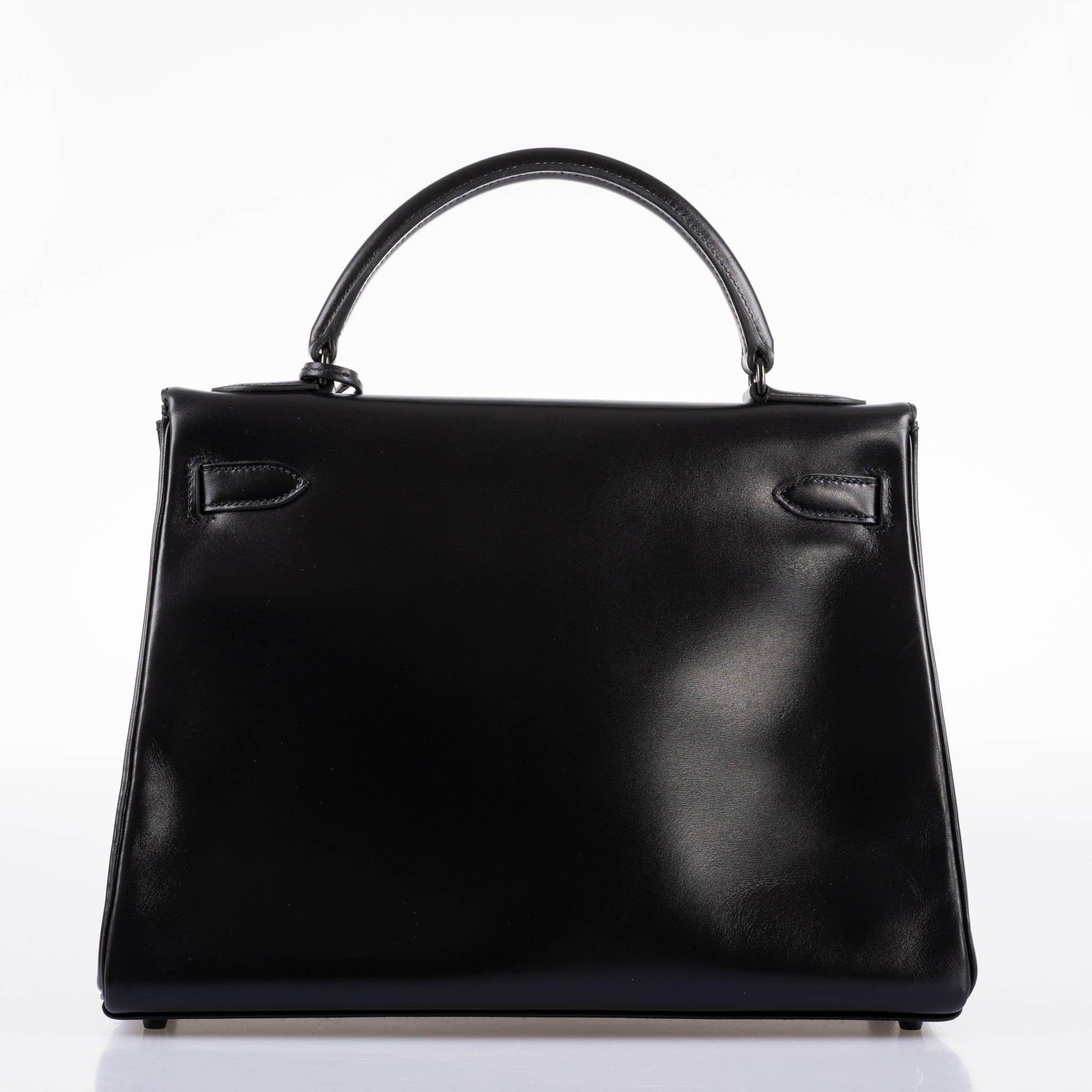 Hermès Kelly 32 SO BLACK Box leather Black PVD Hardware