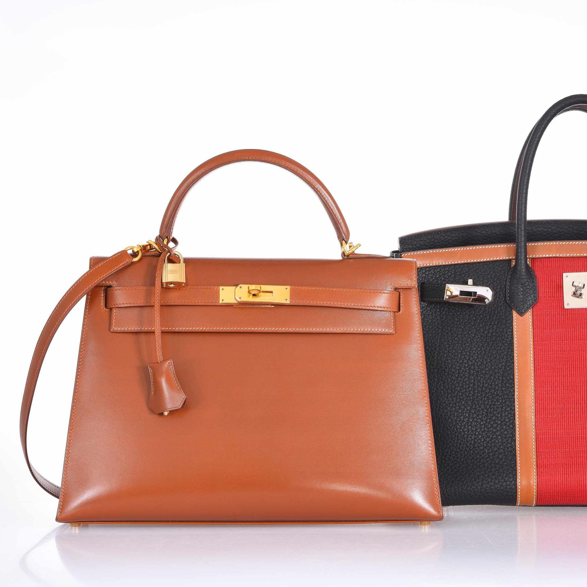 Hermès Kelly 32 Sellier Noisette Box Gold Hardware