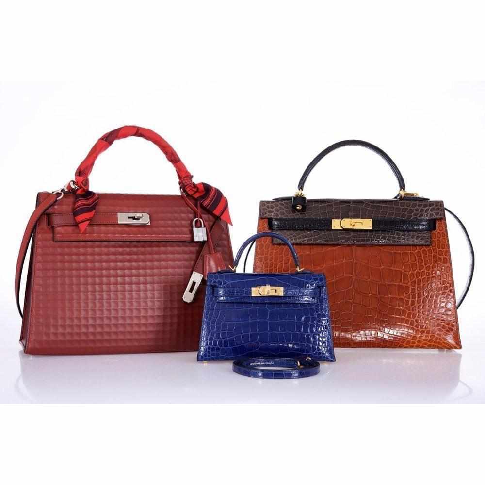 Hermès Kelly 32 Sellier Rouge H Waffle Palladium Hardware