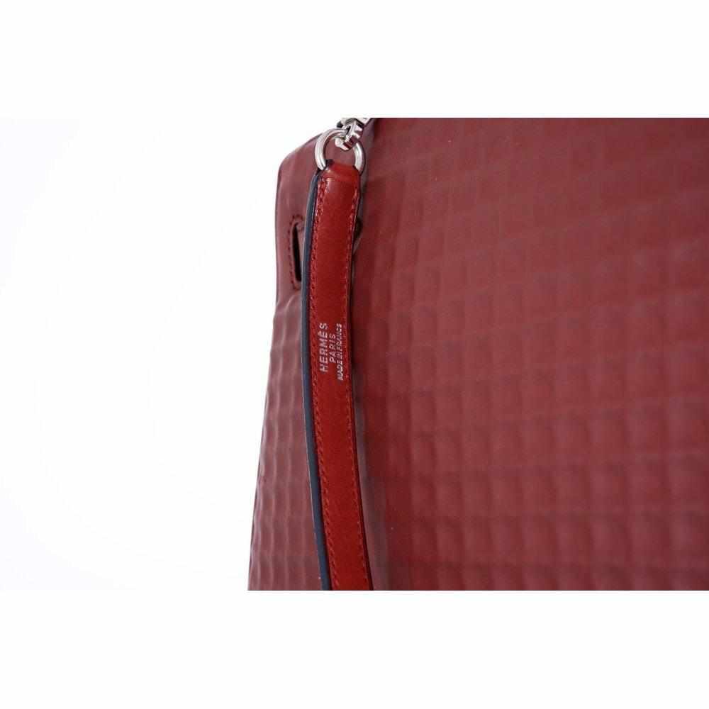 Hermès Kelly 32 Sellier Rouge H Waffle Palladium Hardware