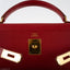 Hermès Kelly 32 Sellier Rouge Vif Ardennes Gold Hardware