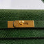 Hermès Kelly 32 Sellier Vert Emerald Lizard Kelly Gold Hardware - 1989
