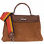 Hermès Kelly 35 Fauve Grizzly Bag Rainbow Amazone Strap - Limited Edition