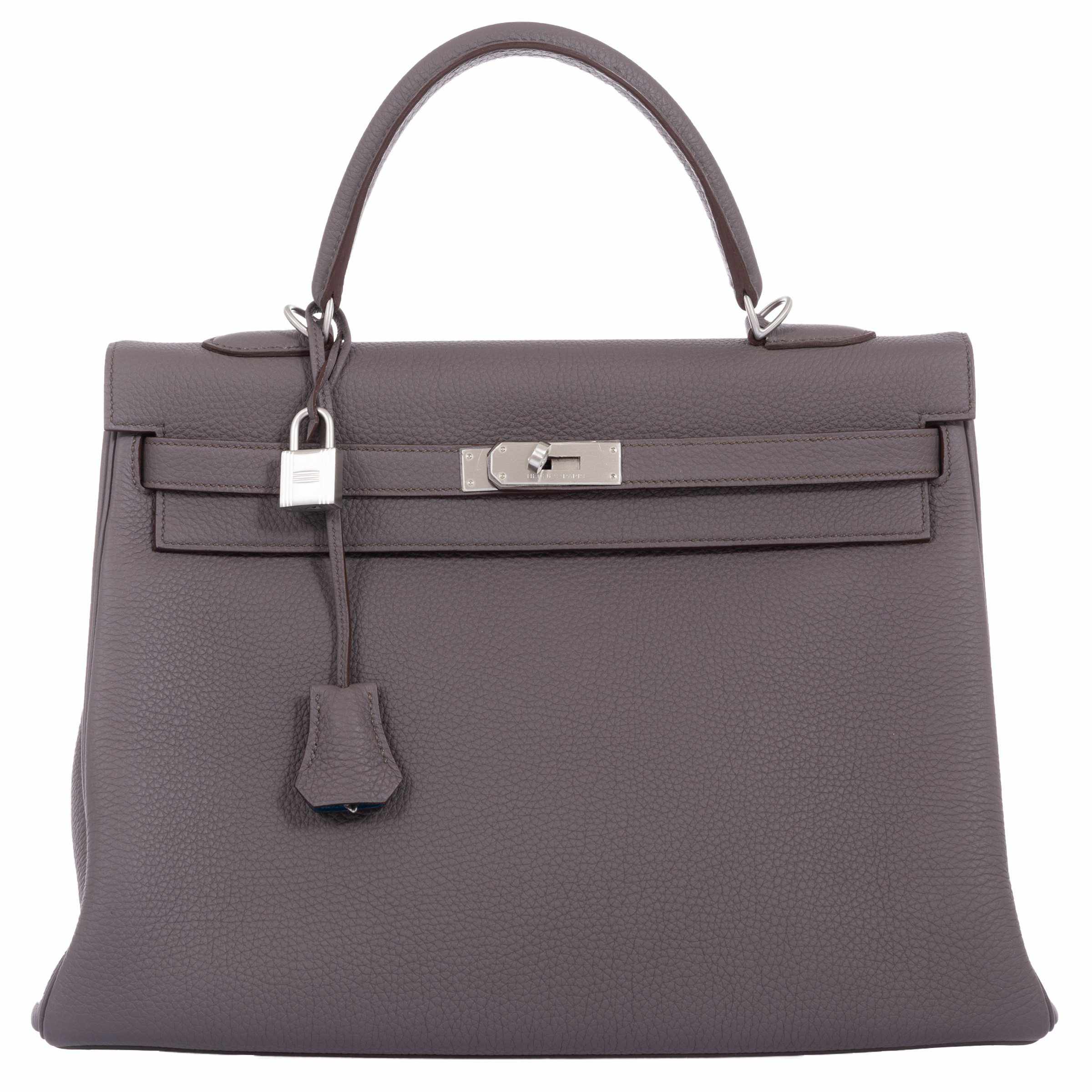 Hermès Kelly 35 HSS Etain Blue Tempete Togo Brushed Palladium Hardware