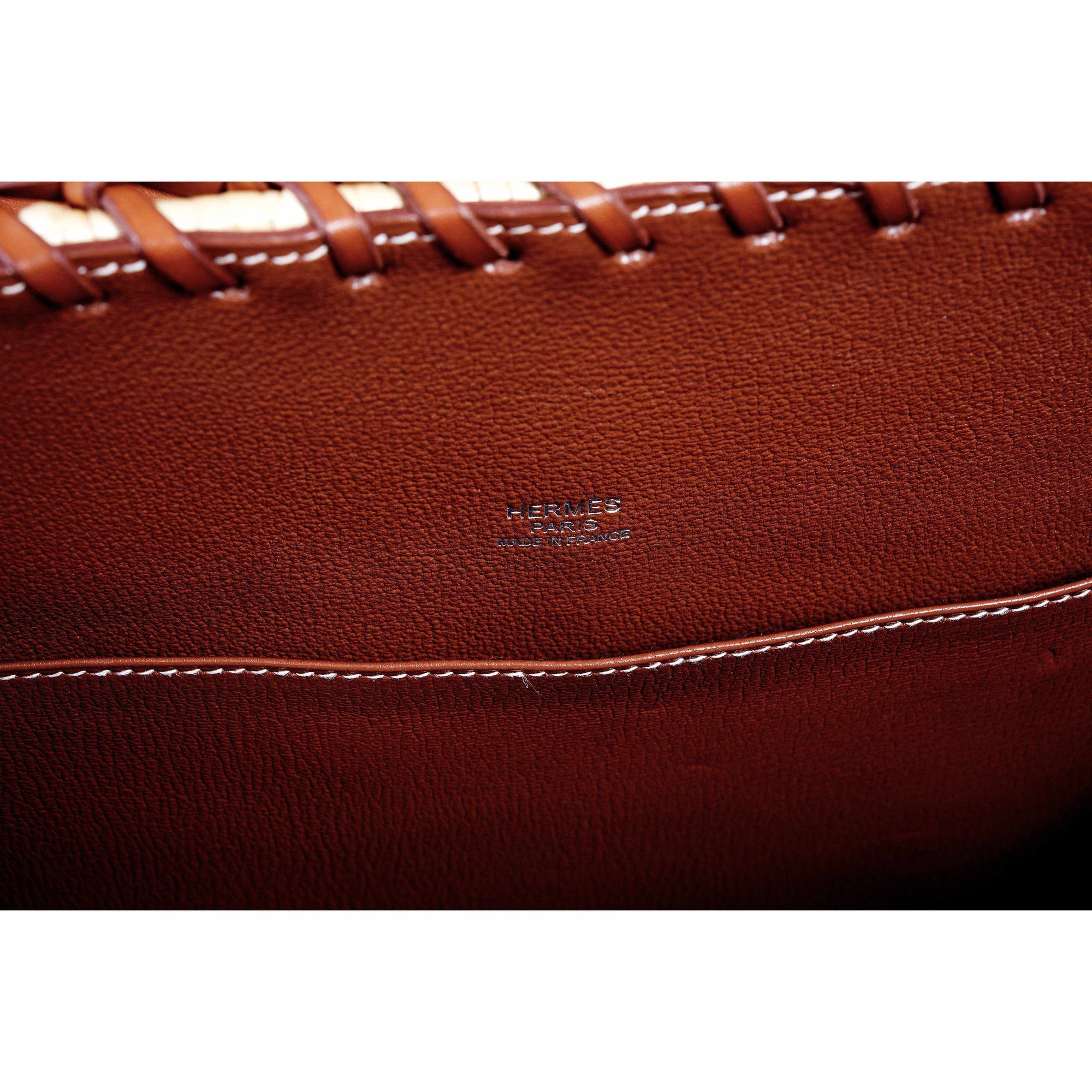 Hermès Kelly 35 Picnic Fauve Barenia Osier Wicker Palladium Hardware