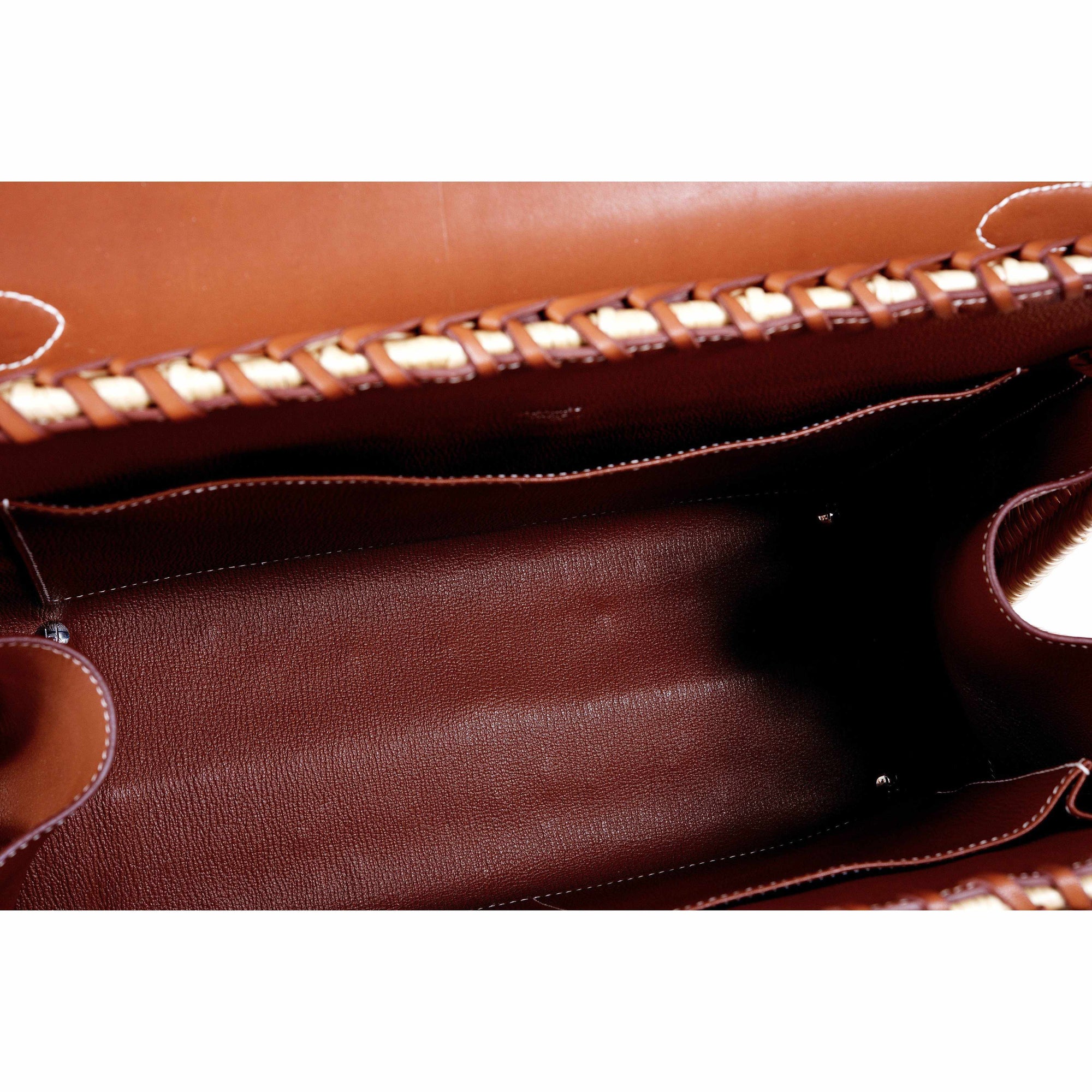 Hermès Kelly 35 Picnic Fauve Barenia Osier Wicker Palladium Hardware