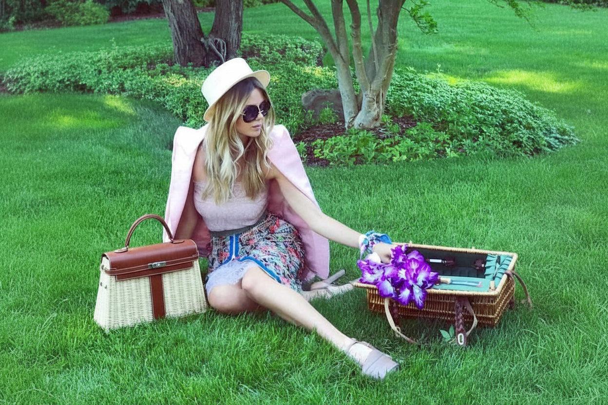Hermès Kelly 35 Picnic Fauve Barenia Osier Wicker Palladium Hardware