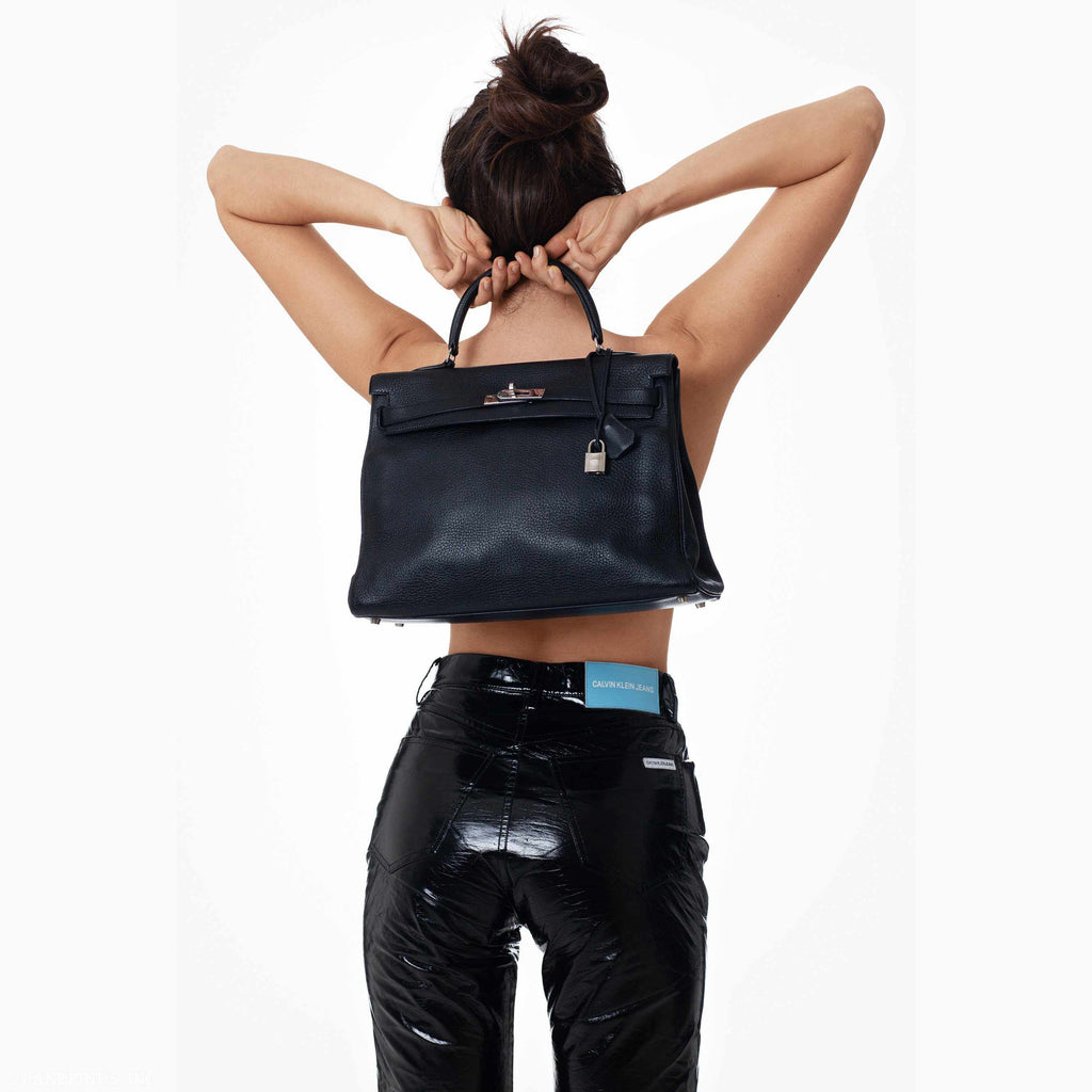 Hermes Kelly Bag 32cm Retourne in Black Box Leather with Palladium