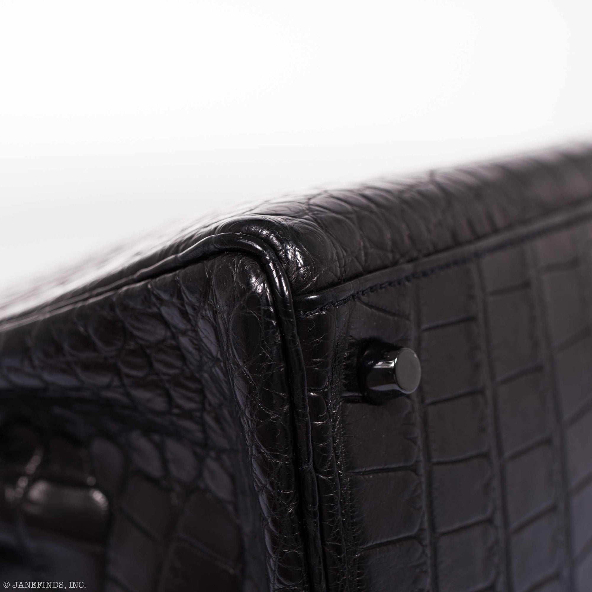 Hermès Kelly 35 SO Black Matte Alligator Black Hardware