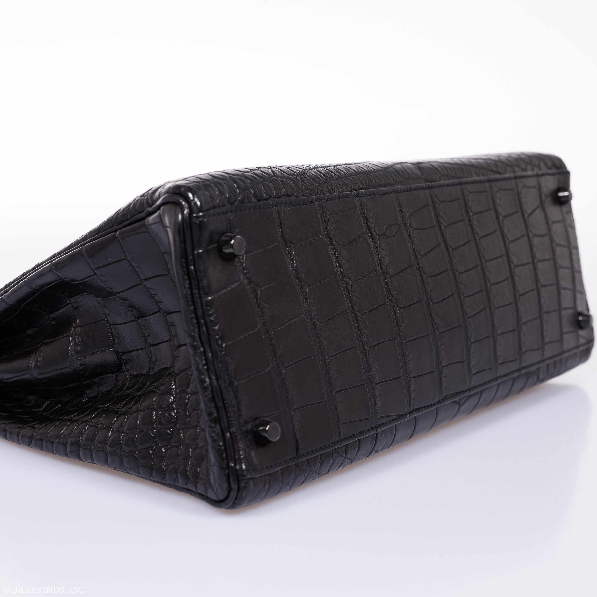 Hermès Kelly 35 SO Black Matte Alligator Black Hardware
