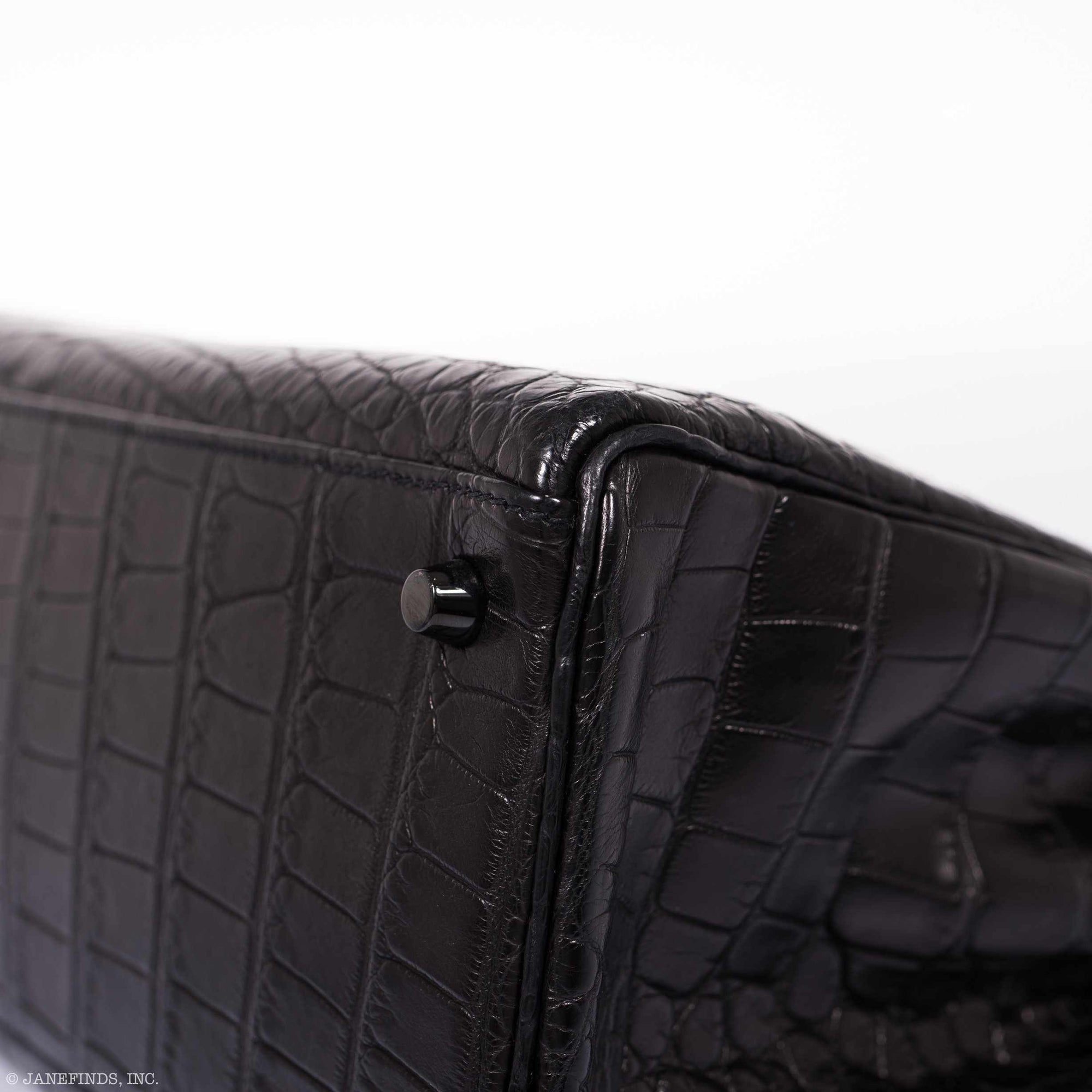 Hermès Kelly 35 SO Black Matte Alligator Black Hardware