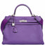 Hermès Kelly 35 Ultra Violet Clemence Amazone Strap Palladium Hardware