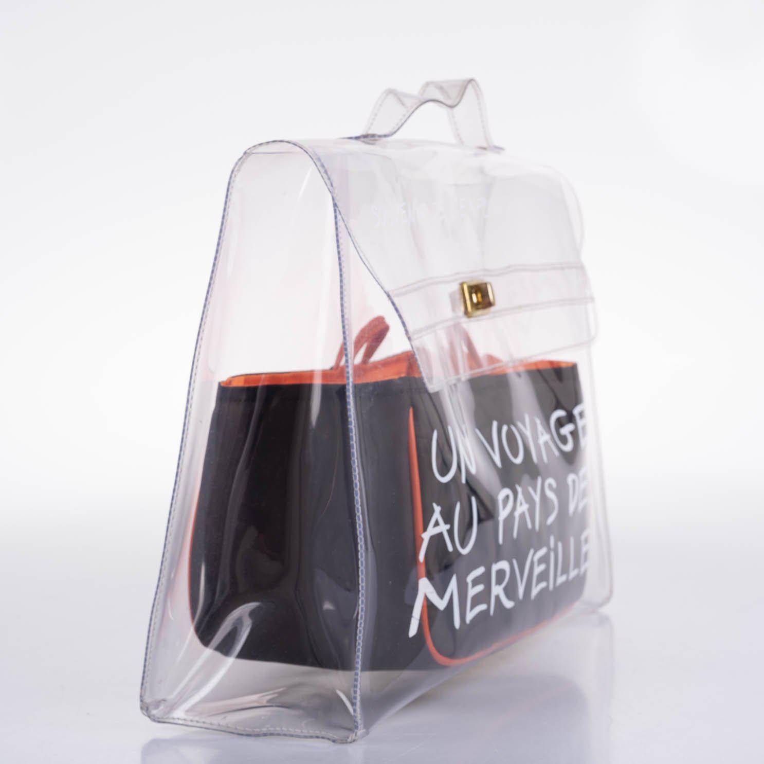 Hermès Kelly 40 Transparent Vinyl Beach Bag Souvenir De L’Exposition