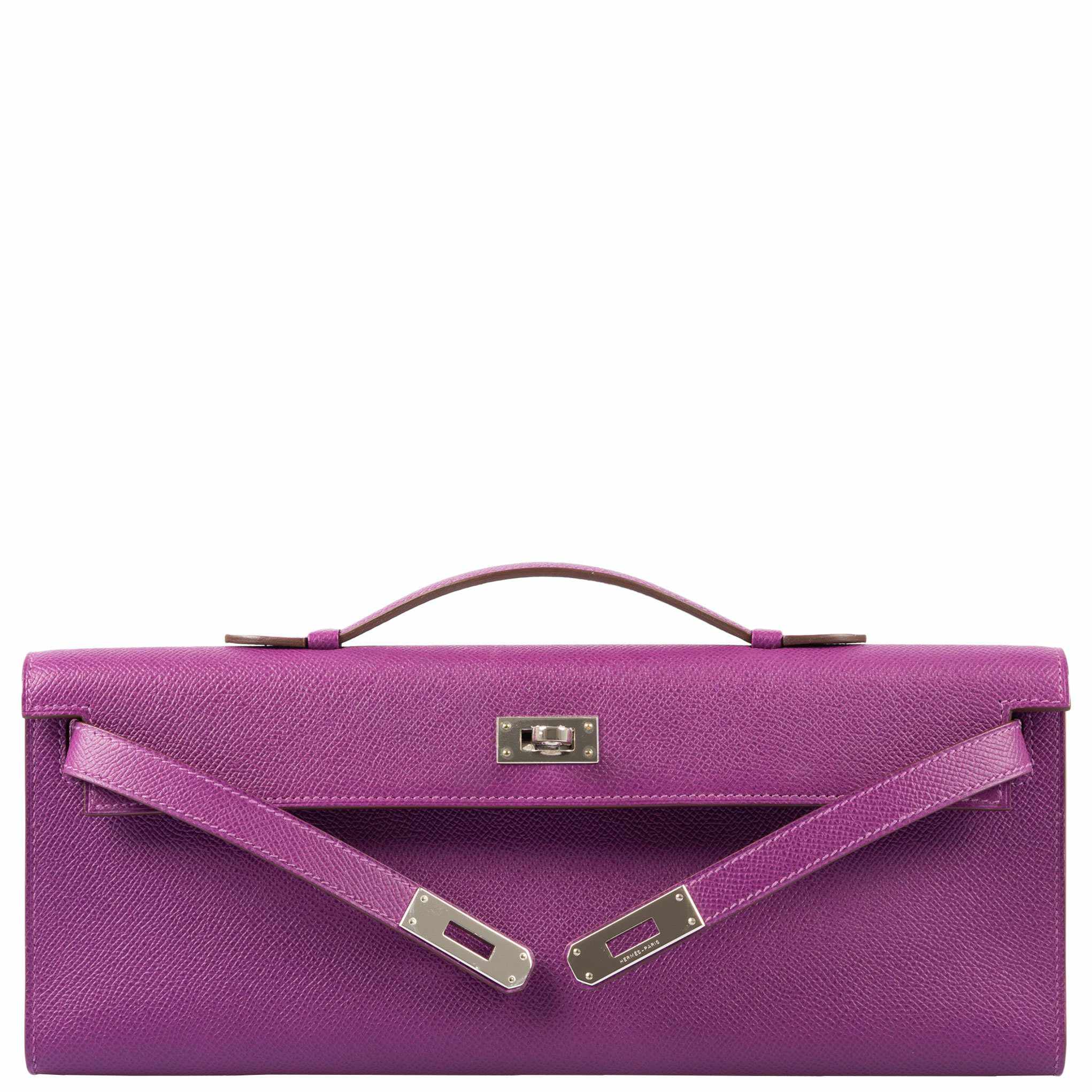 Hermès Kelly Cut Anemone Epsom Palladium Hardware