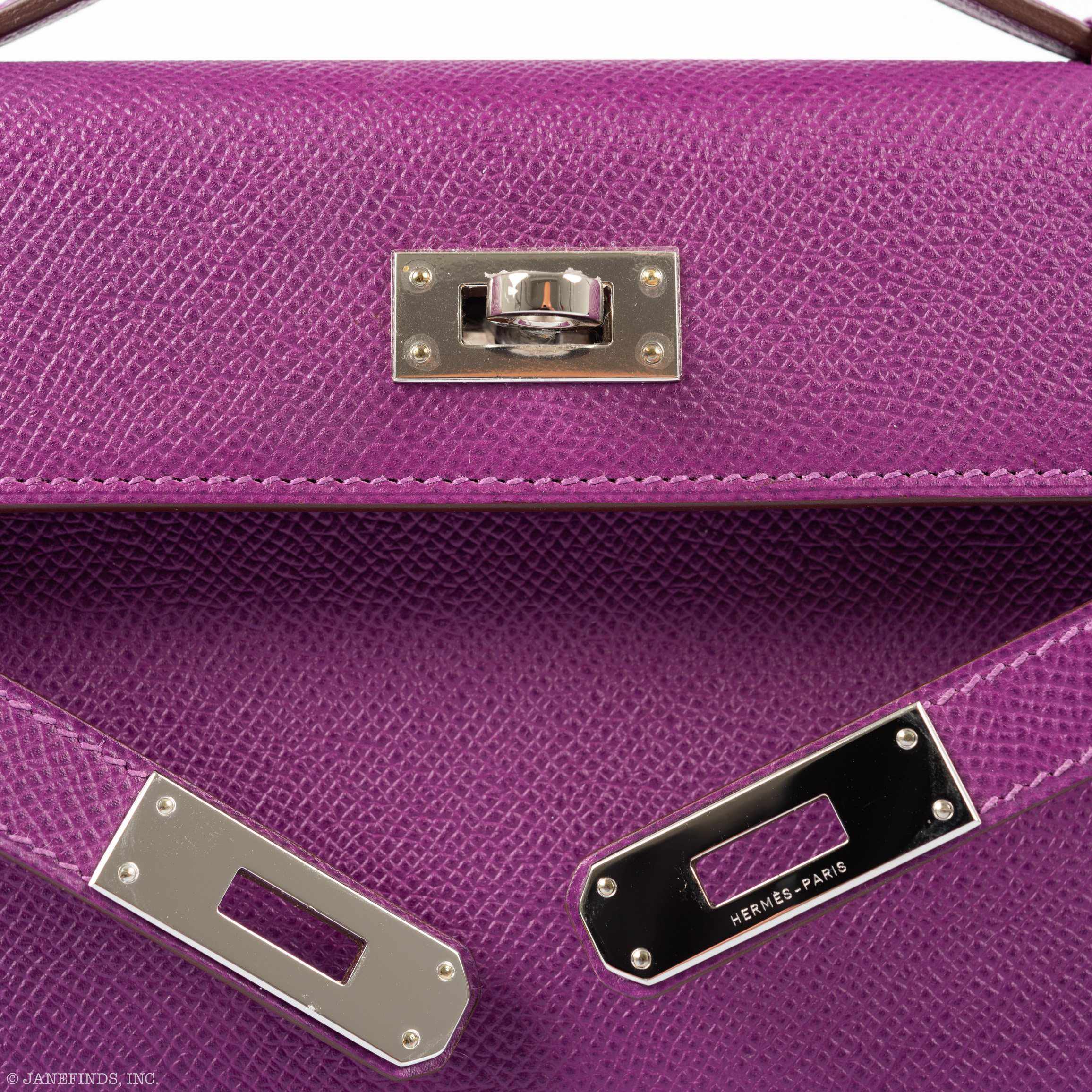 Hermès Kelly Cut Anemone Epsom Palladium Hardware