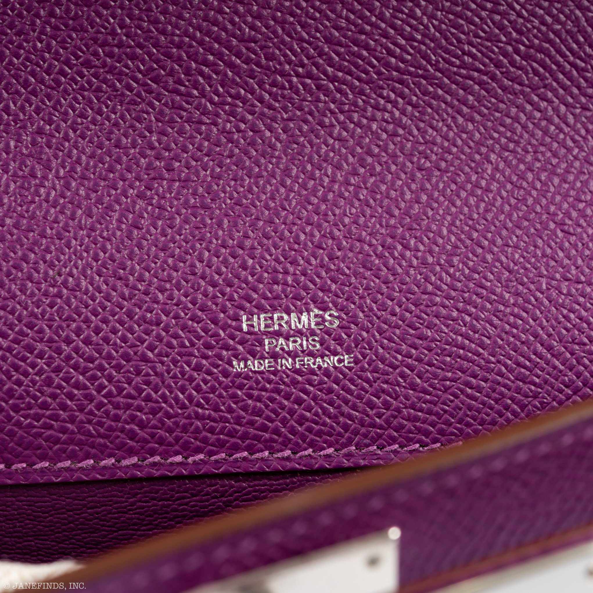 Hermès Kelly Cut Anemone Epsom Palladium Hardware