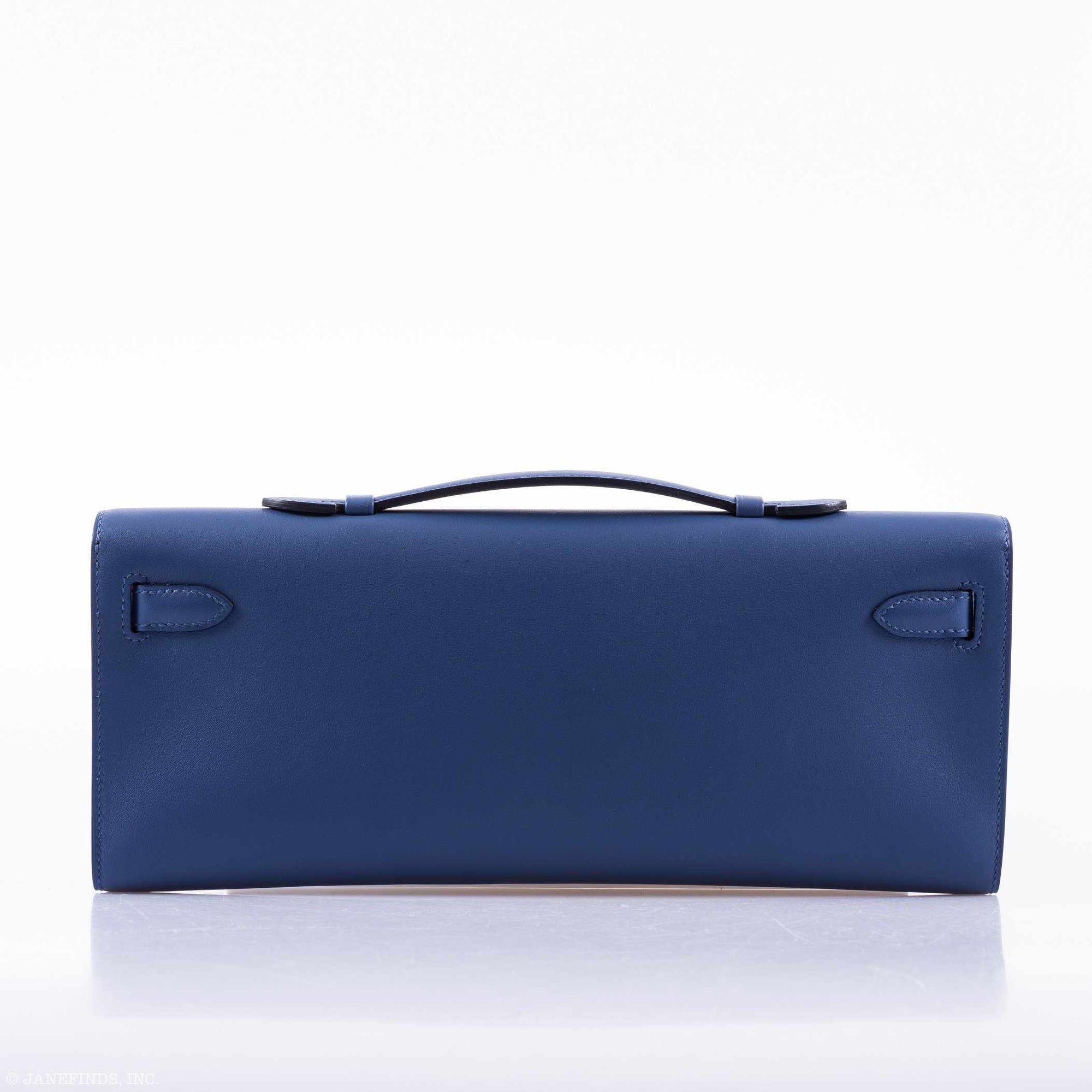Hermès Kelly Cut Blue Brighton Swift Palladium Hardware