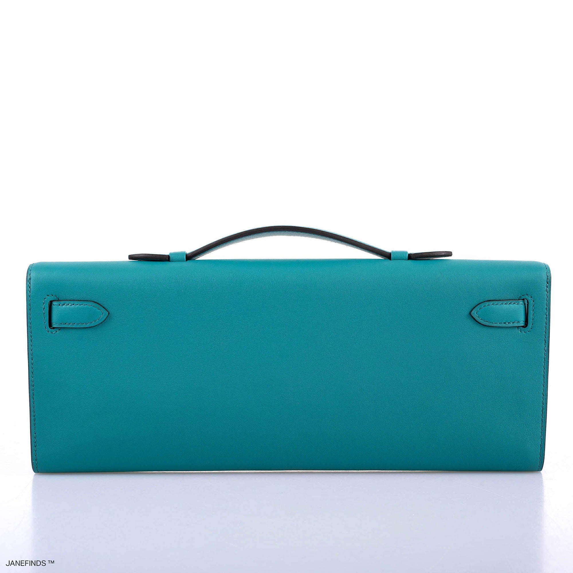 Hermès Kelly Cut Blue Paon Swift leather Gold Hardware