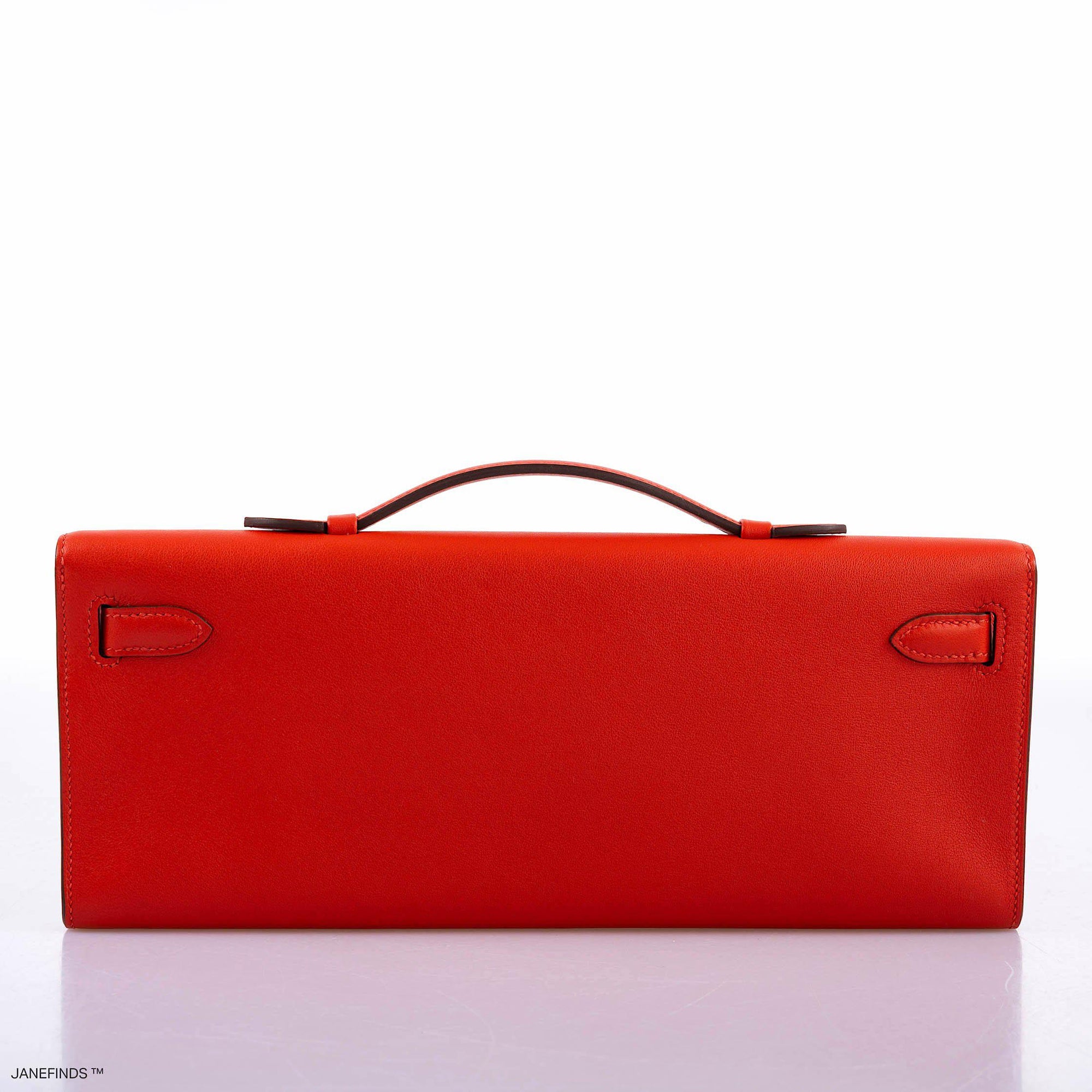 Hermès Kelly Cut Capucine Swift leather Palladium Hardware