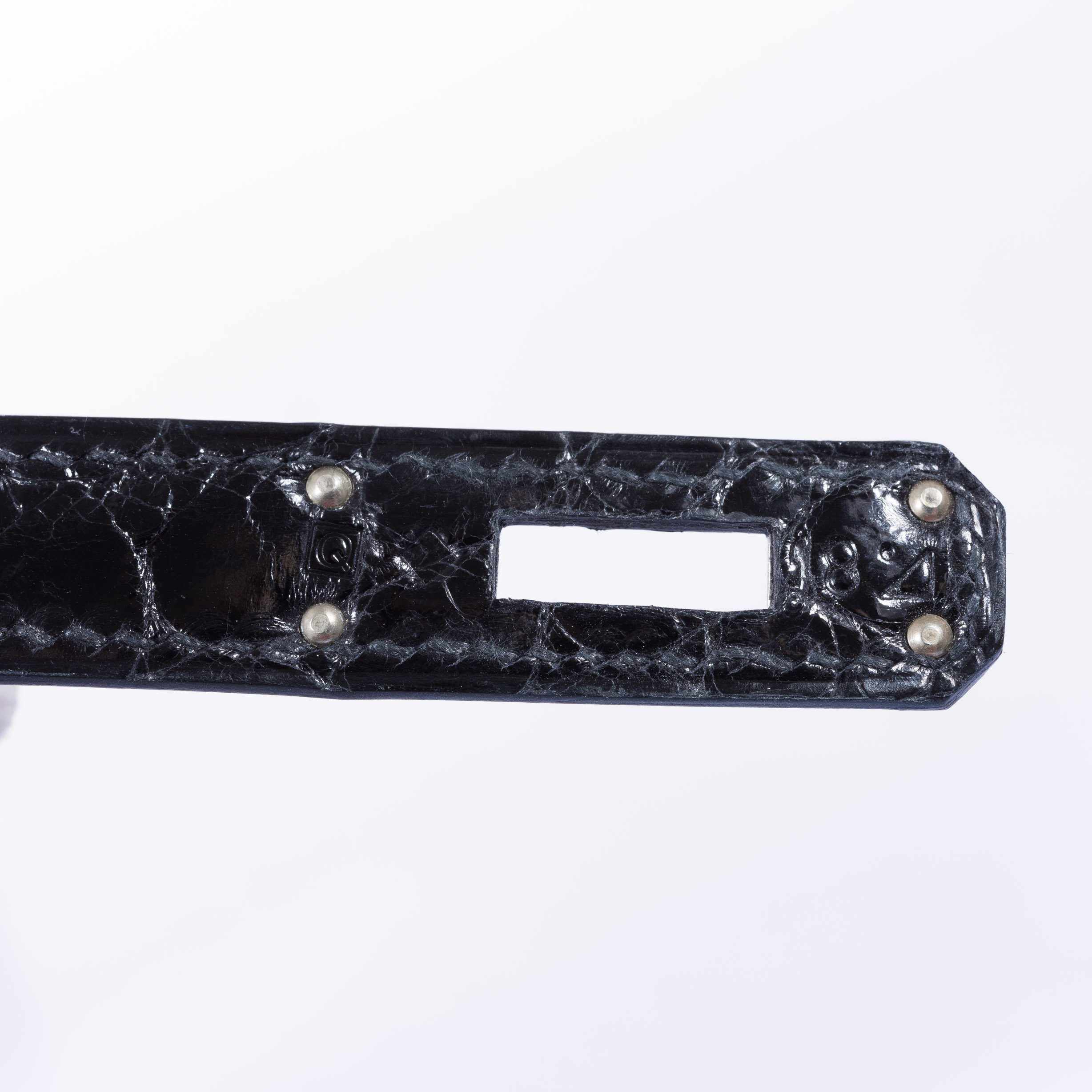 Hermès Kelly Cut Pochette Black Niloticus Crocodile Palladium Hardware