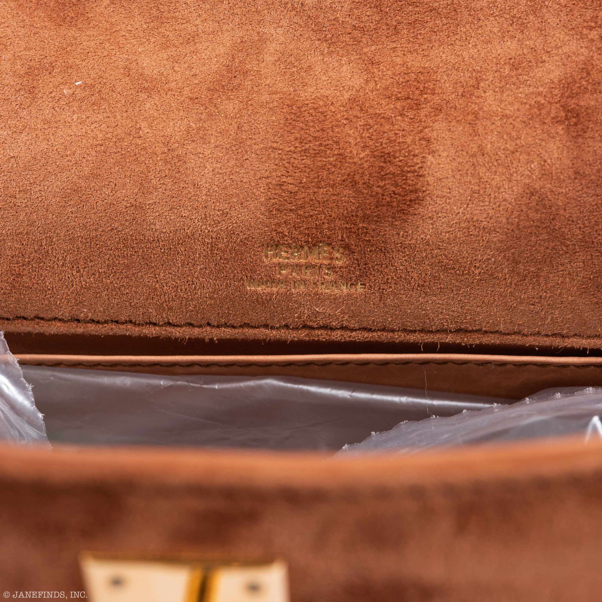 Hermès Kelly Cut Pochette Chocolate Suede Gold Hardware