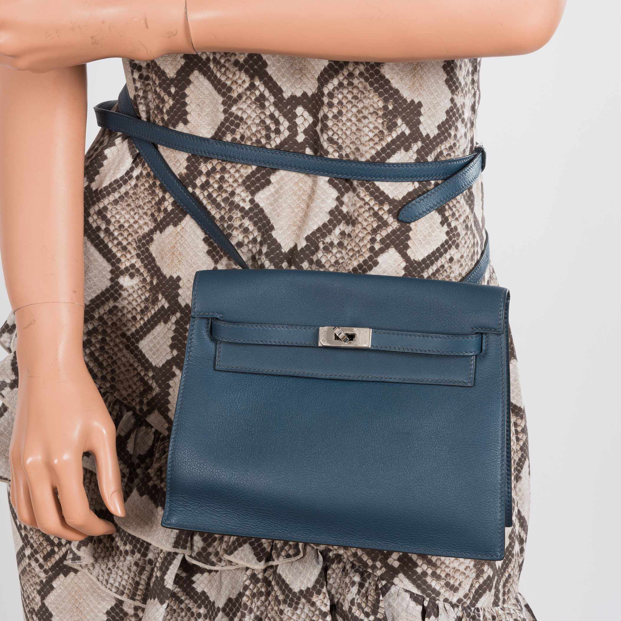 Hermès Kelly Danse Blue De Malte Swift Palladium Hardware