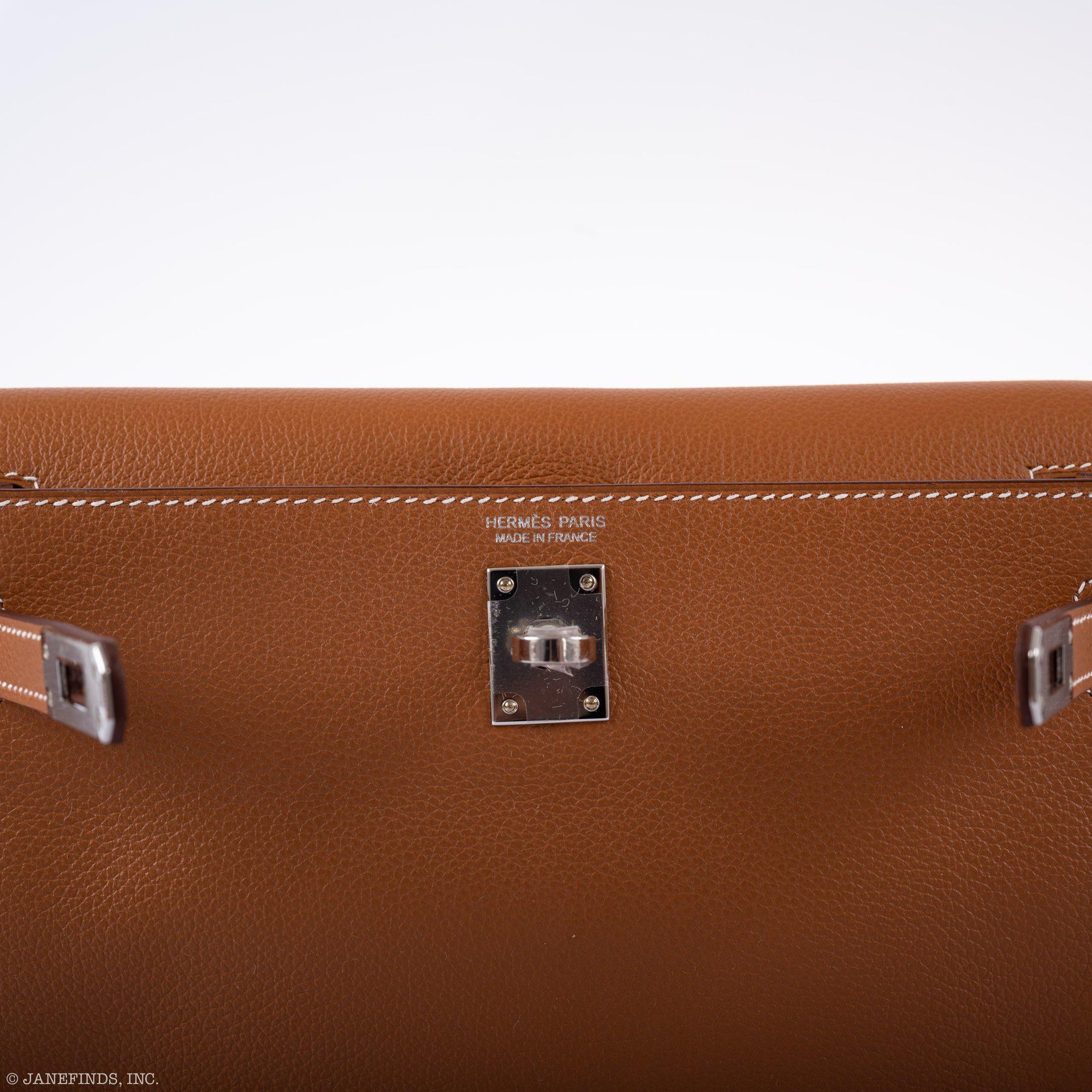 Hermès Kelly Danse Gold Taurillon Novillo Palladium Hardware