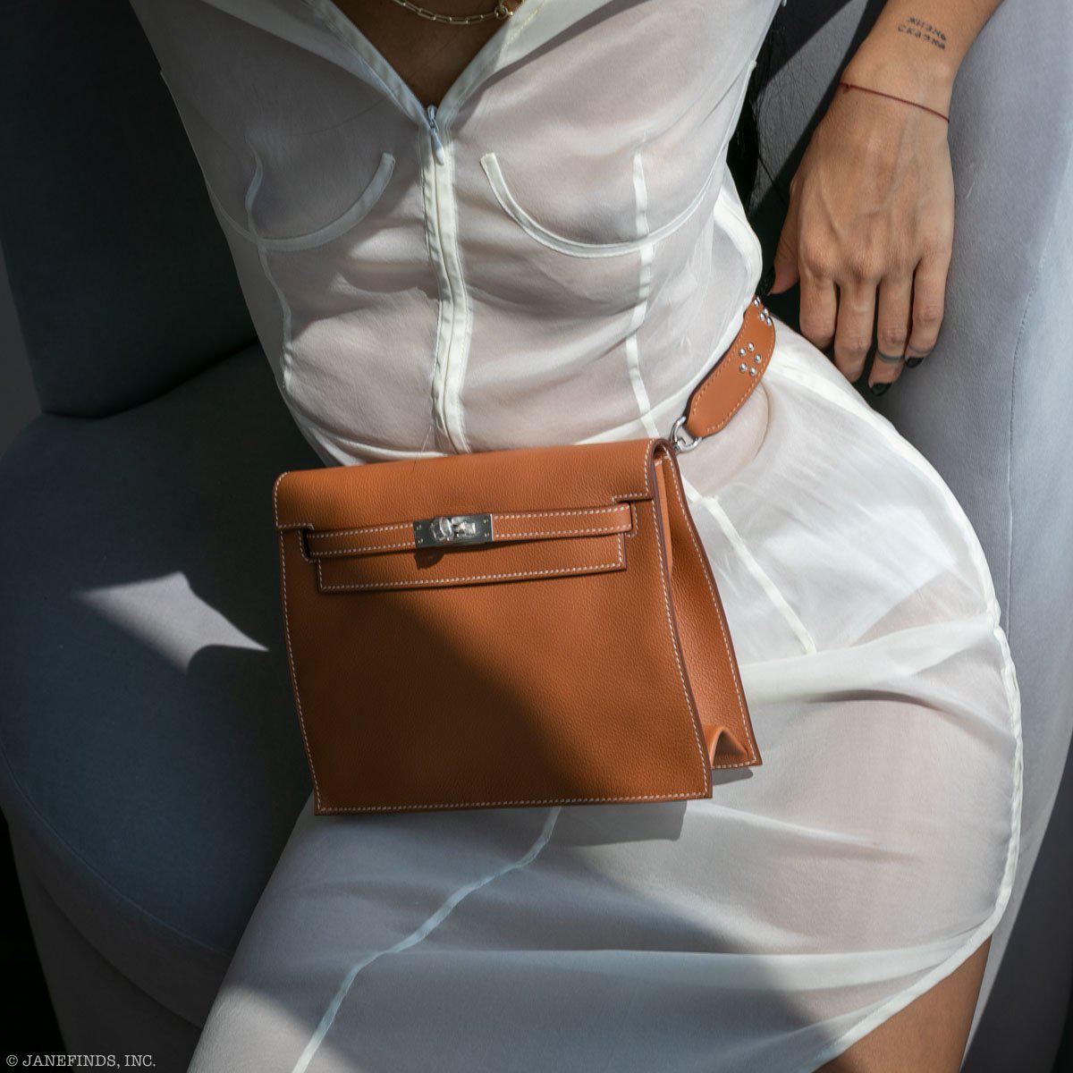 Hermès Kelly Danse Gold Taurillon Novillo Palladium Hardware
