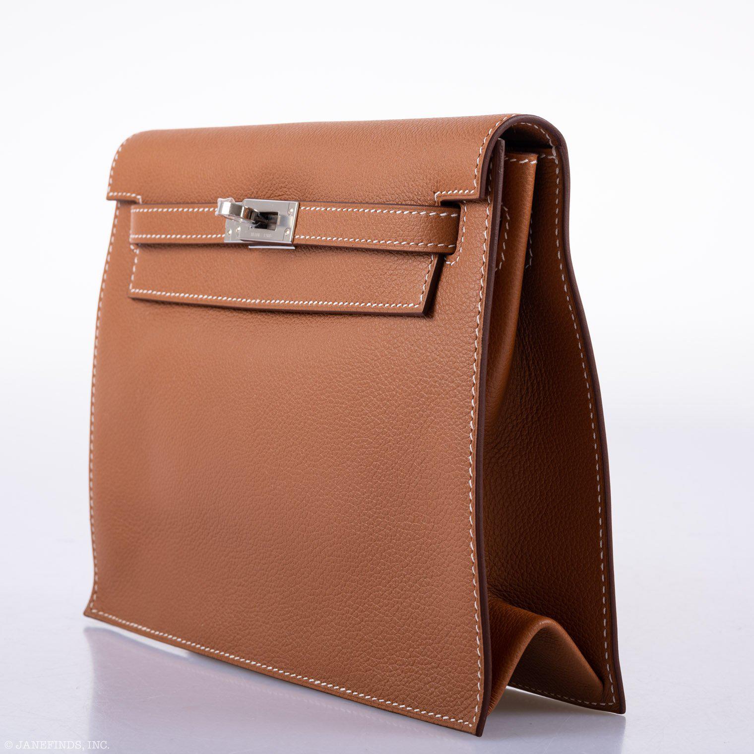 Hermès Kelly Danse Gold Taurillon Novillo Palladium Hardware