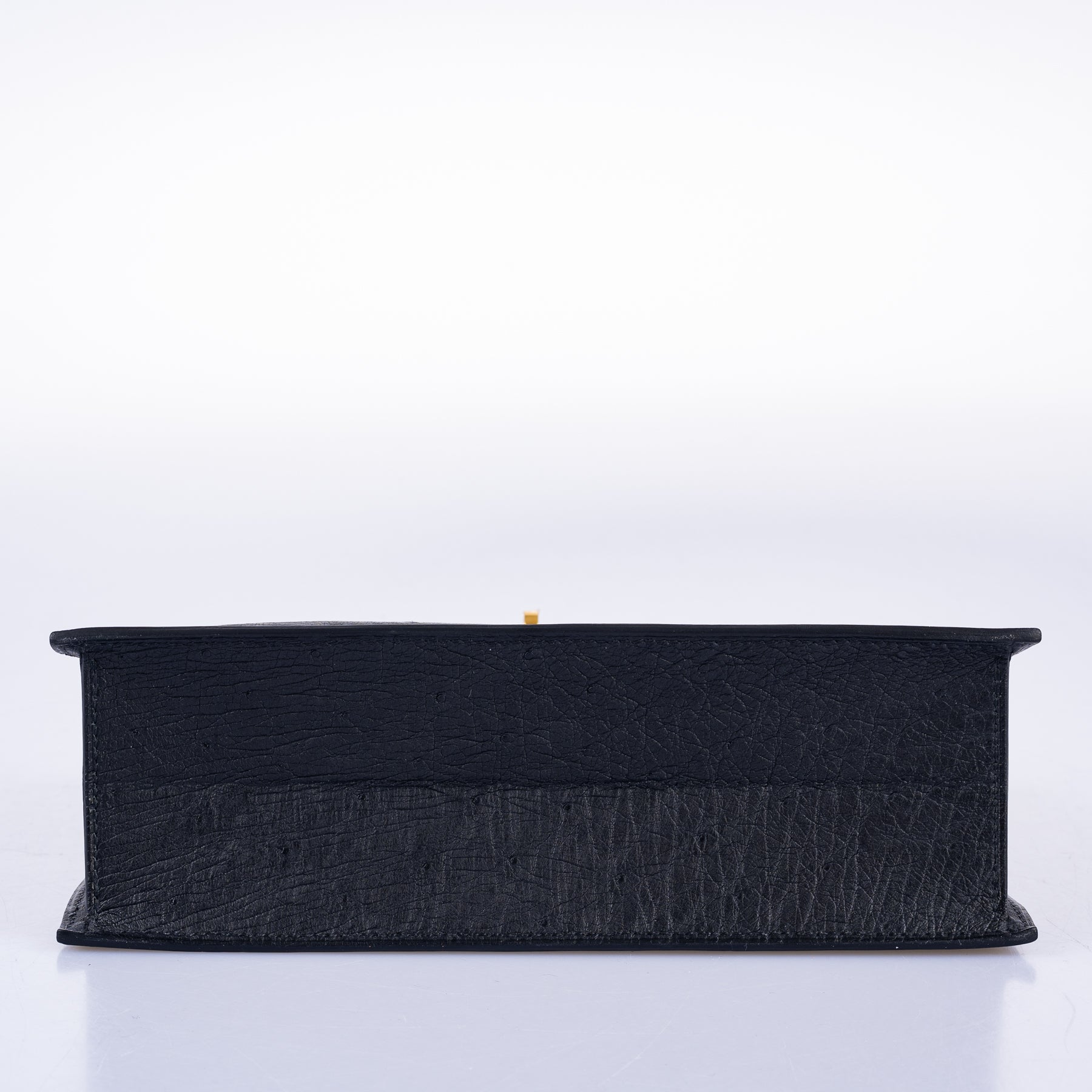Hermès Kelly Danse II Black Ostrich with Gold Hardware
