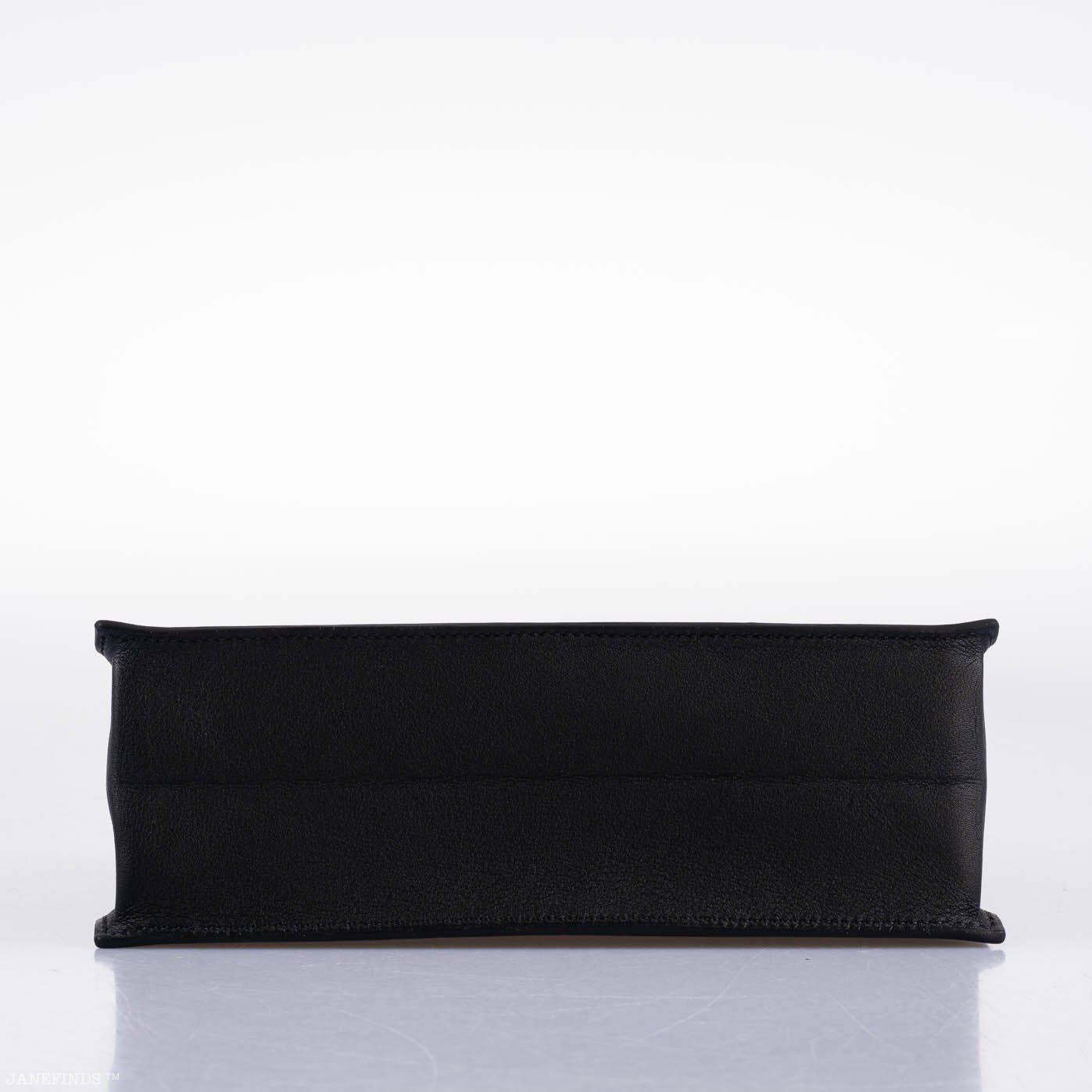 Hermès Kelly Danse II Black Swift Palladium Hardware
