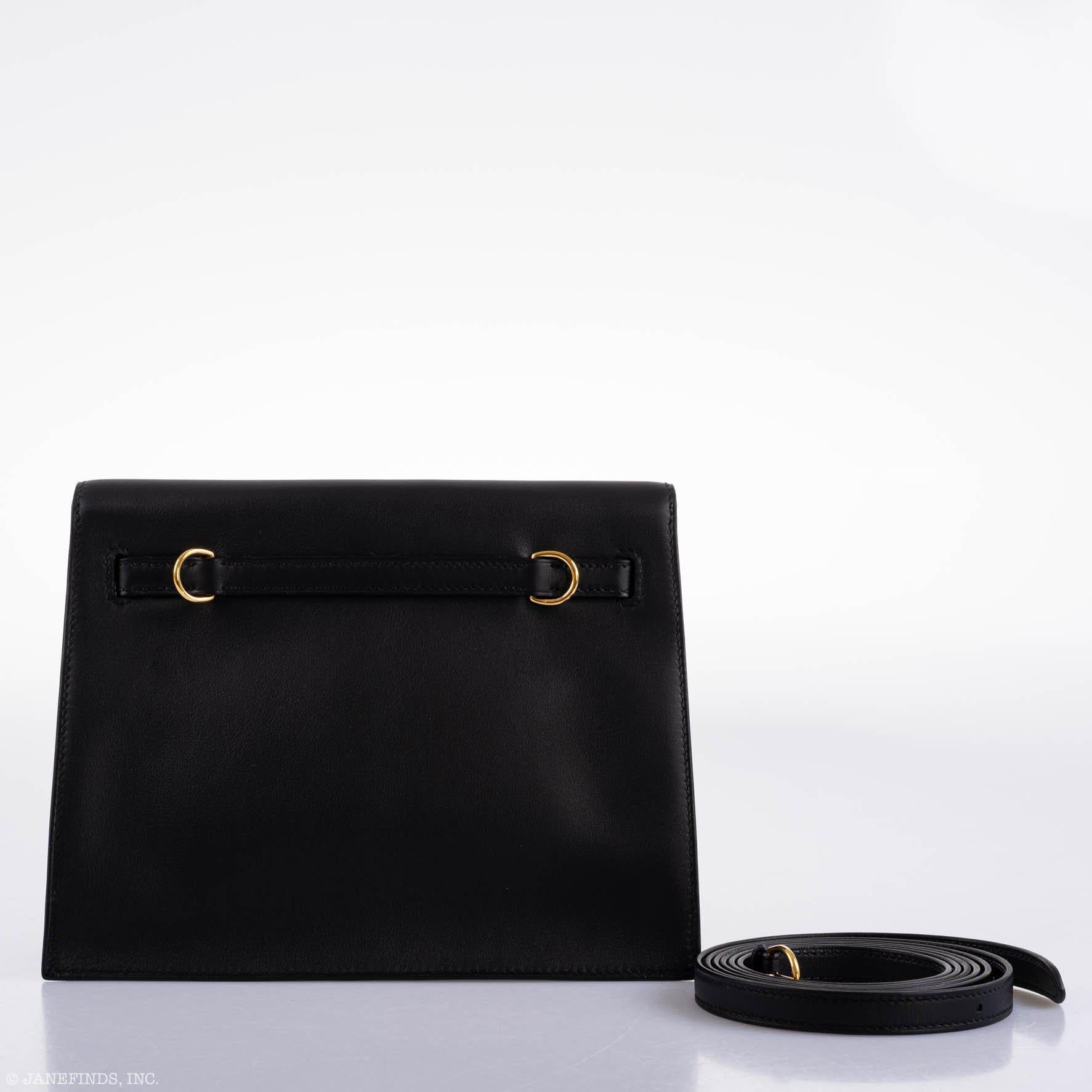 Hermès Kelly Danse II Black Swift with Gold Hardware - 2020, Y