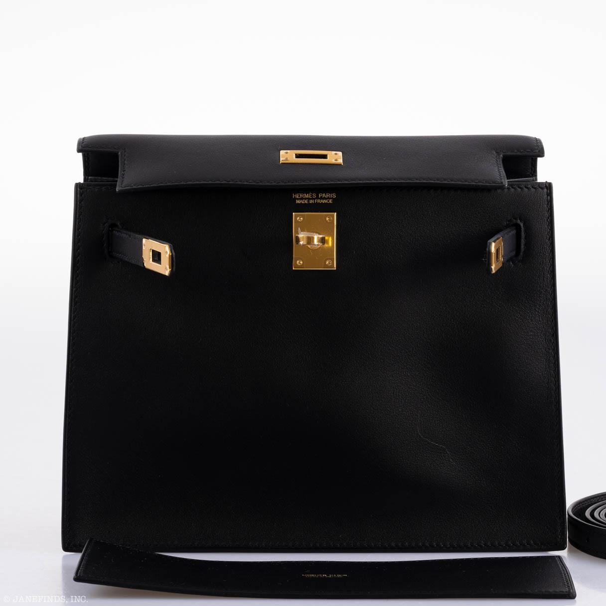 Hermès Kelly Danse II Black Swift with Gold Hardware - 2020, Y