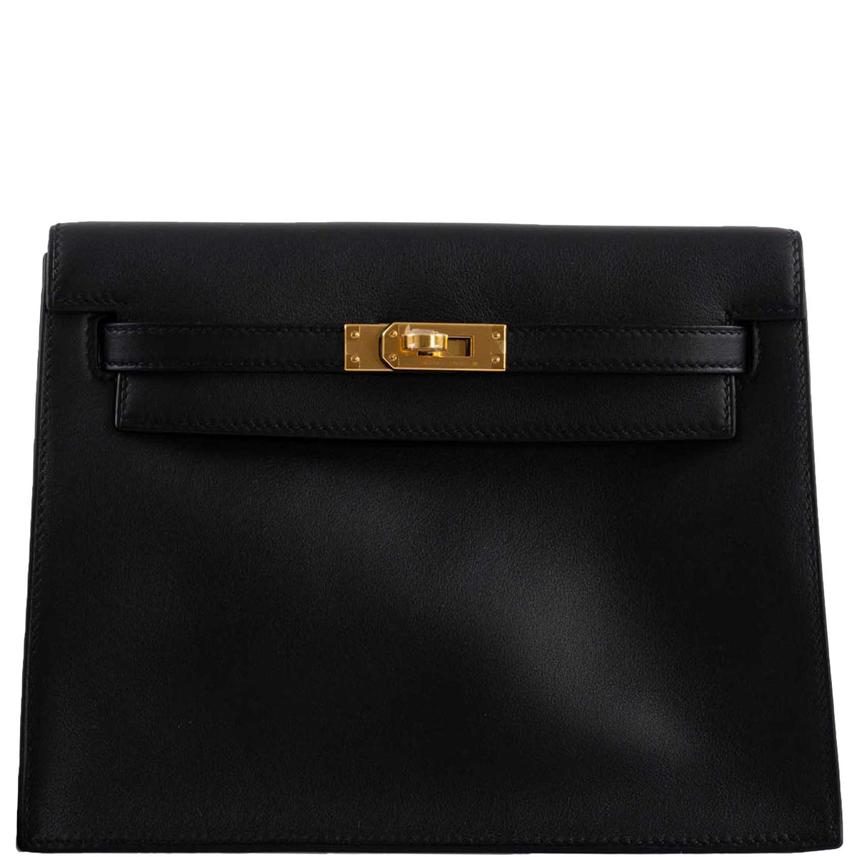 Hermès Black Swift Kelly Danse II Belt Bag Palladium Hardware