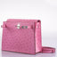 Hermès Kelly Danse II Bubblegum Pink 5P Ostrich Palladium Hardware