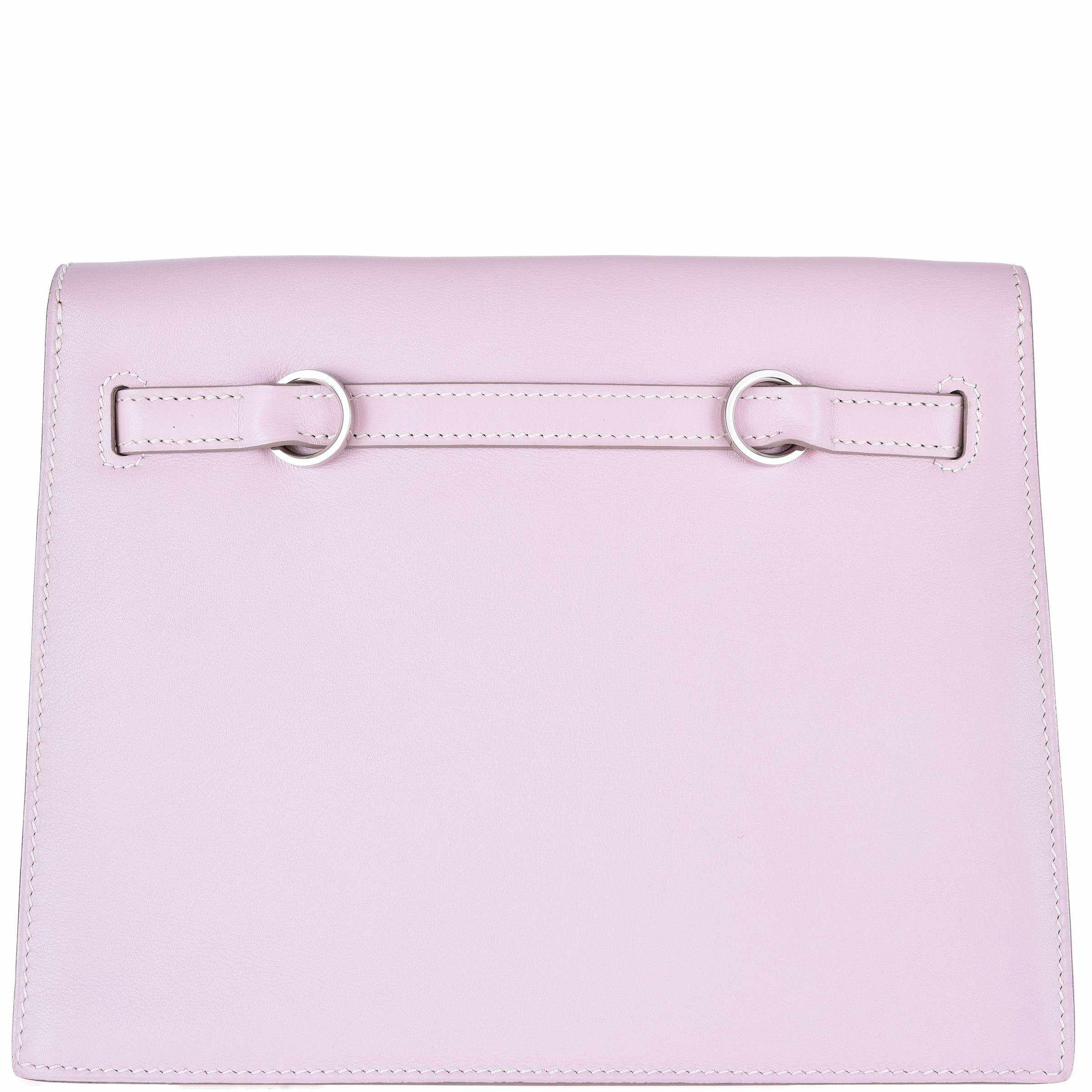 Hermès Kelly Danse II Pink Dragee Swift Palladium Hardware